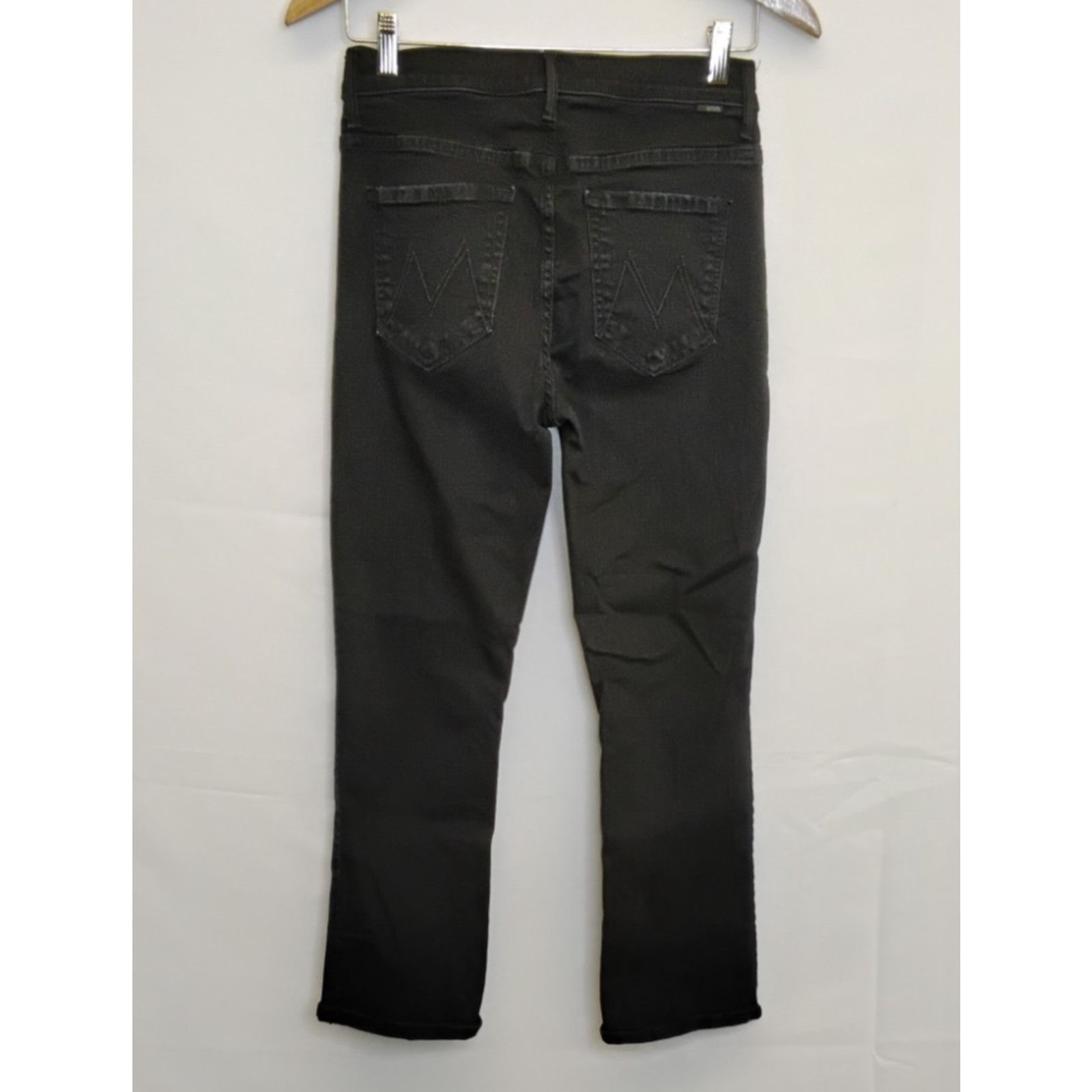 MOTHER Mother The Insider Jeans Women's 28 Black Wash Cropped Size 28" / US 6 / IT 42 - 3 Thumbnail