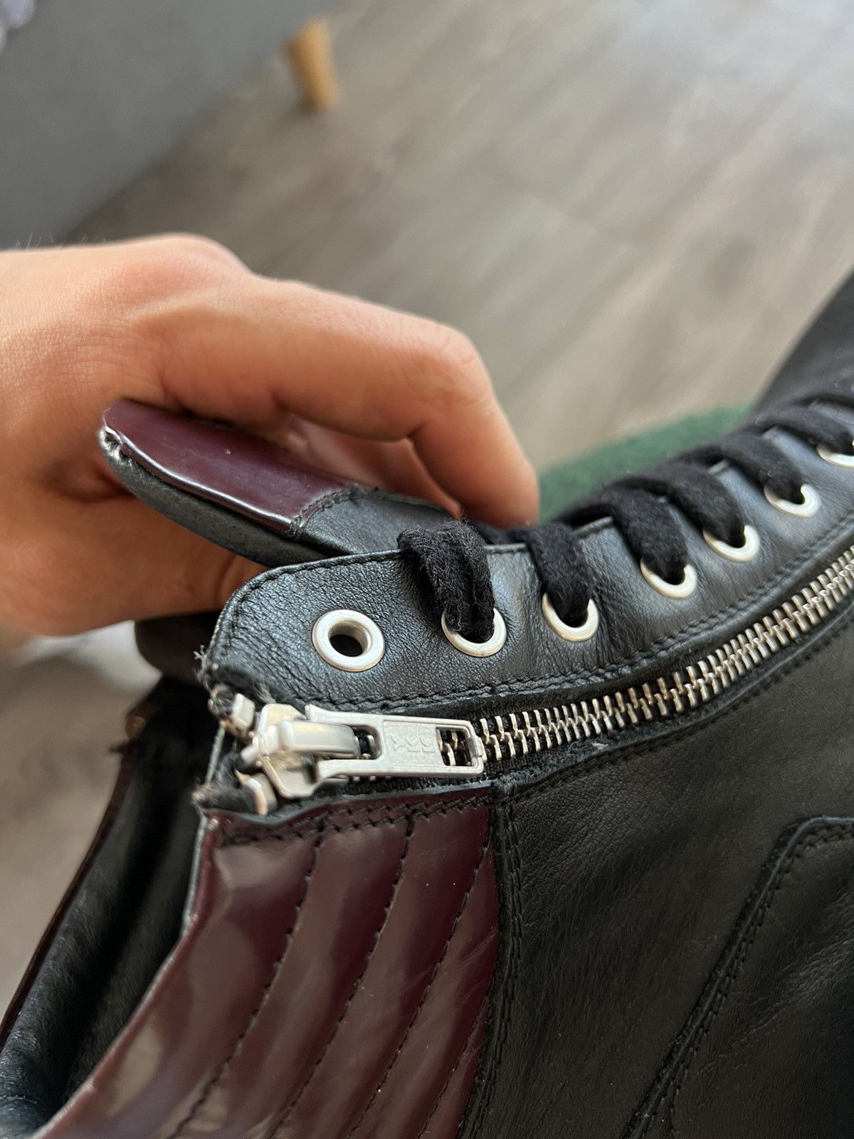 Iceberg RRP:450€‼️Luxury Iceberg Double Zip Leather Metal Logo Boot Size US 9 / EU 42 - 16 Thumbnail