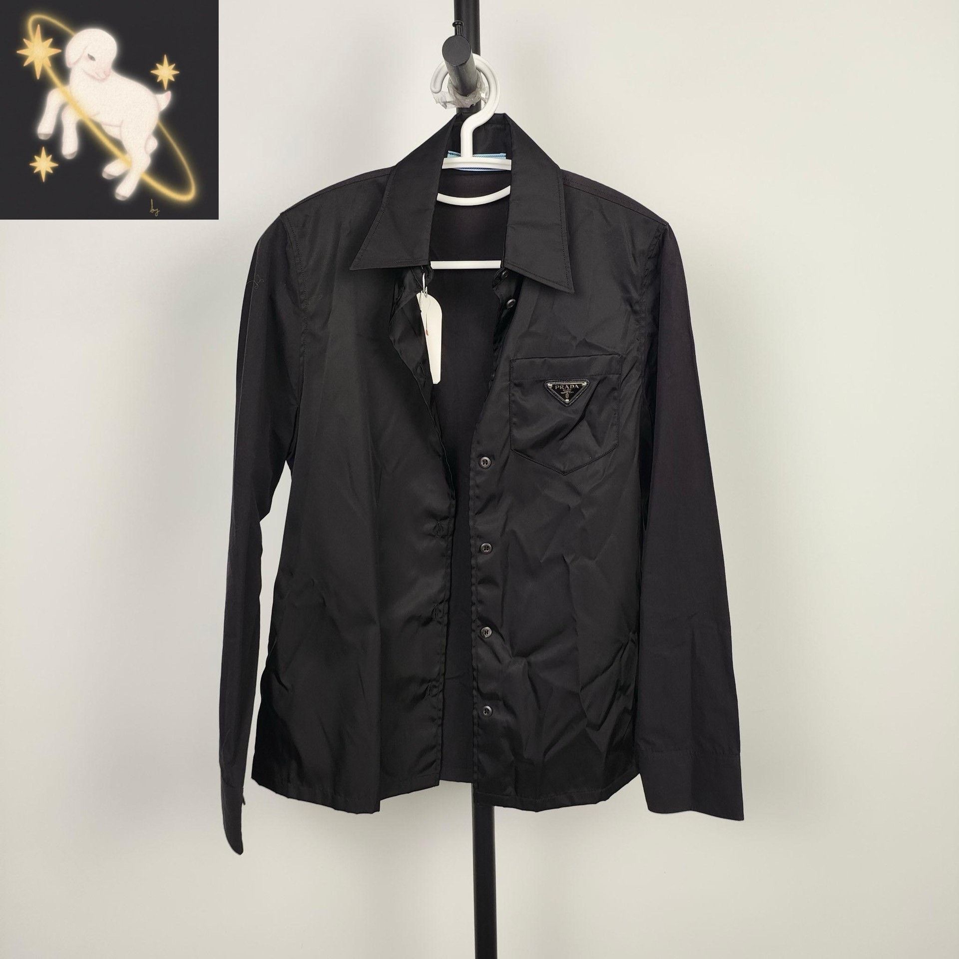 Prada Prada Nylon Black Shirt 36 Men Size US S / EU 44-46 / 1 - 1 Thumbnail