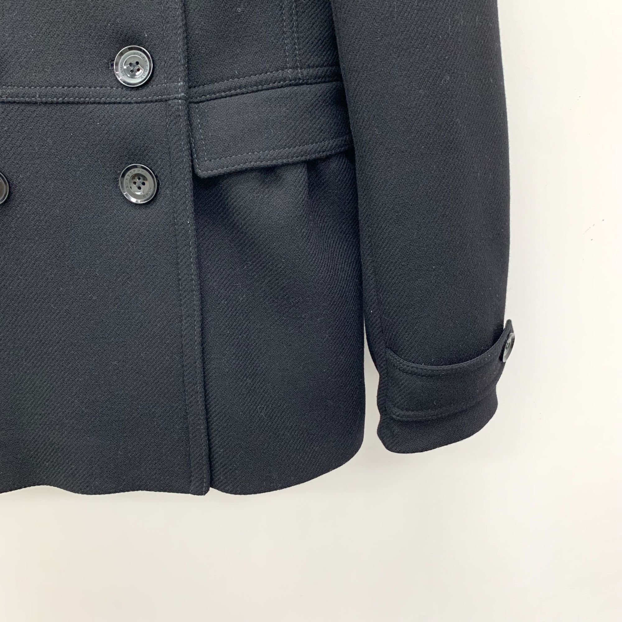 Burberry Burberry Black Wool Double-Breasted Long-Sleeved Coat Size 4 Size M / US 6-8 / IT 42-44 - 5 Thumbnail