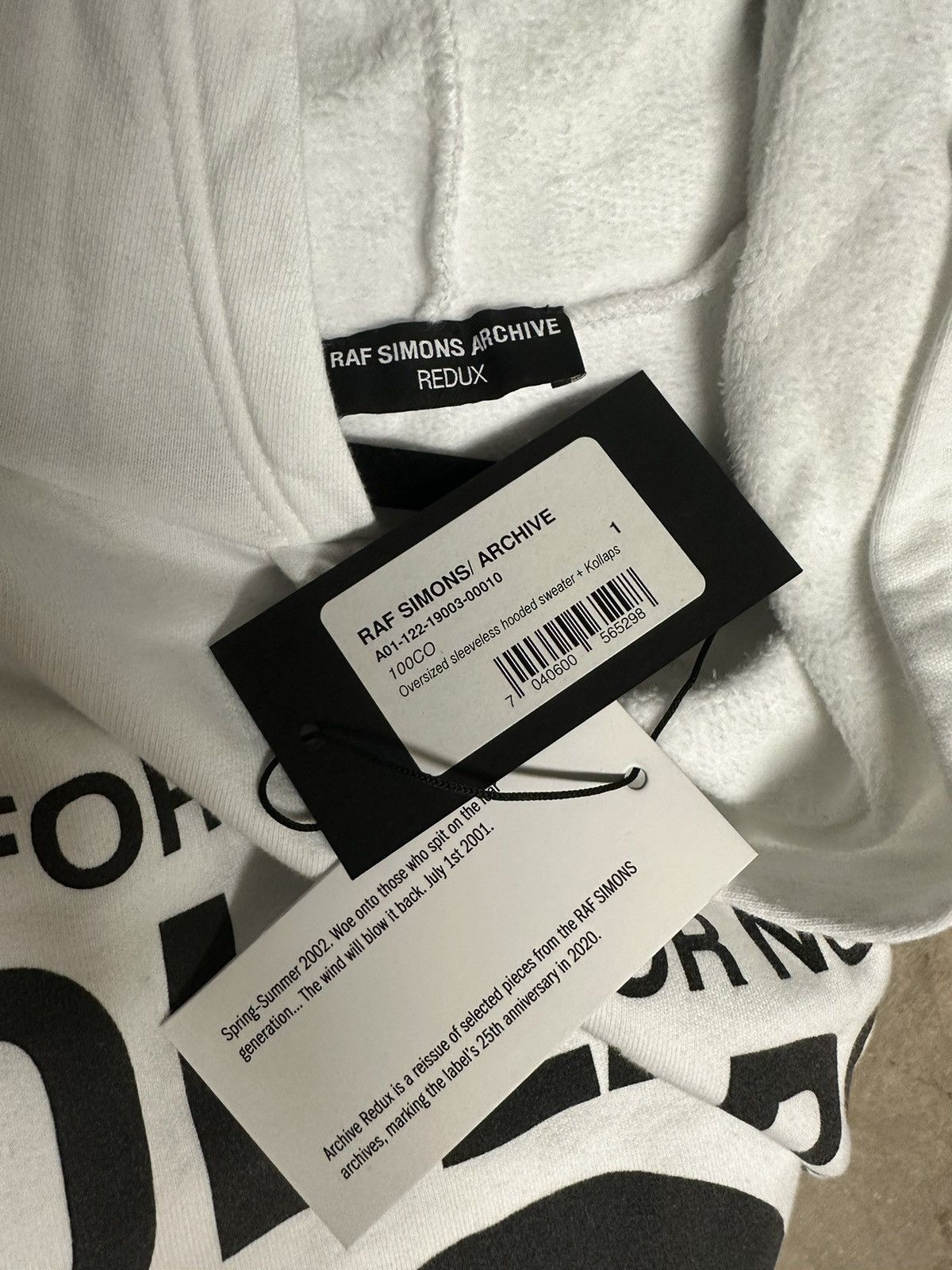 HOT Simons Redux Kollaps Hoodie Kollaps Raf Simons RAF - Main Image