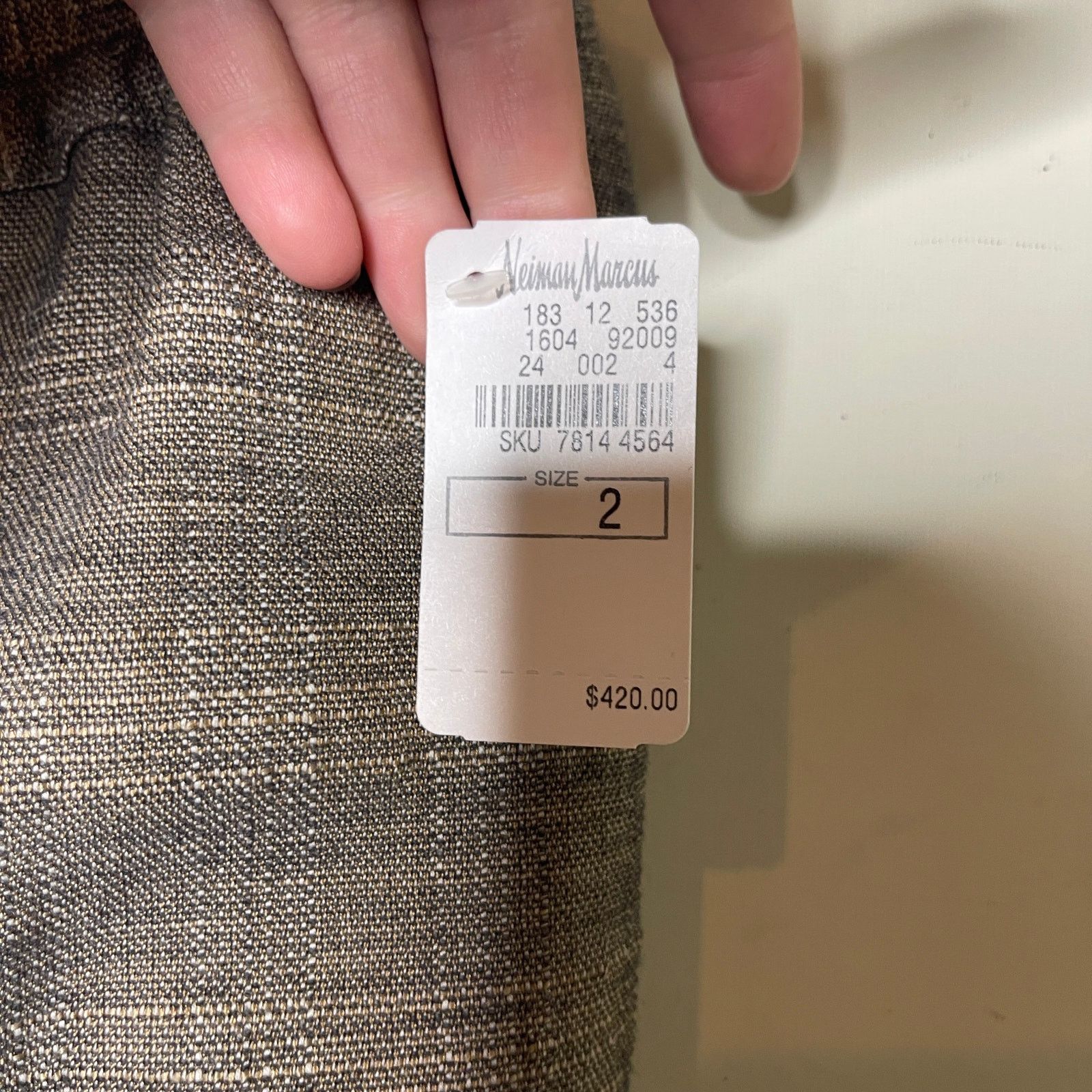 eskandar New Eskandar brown wool linen straight skirt sz 2 M Size 30" / US 8 / IT 44 - 8 Thumbnail