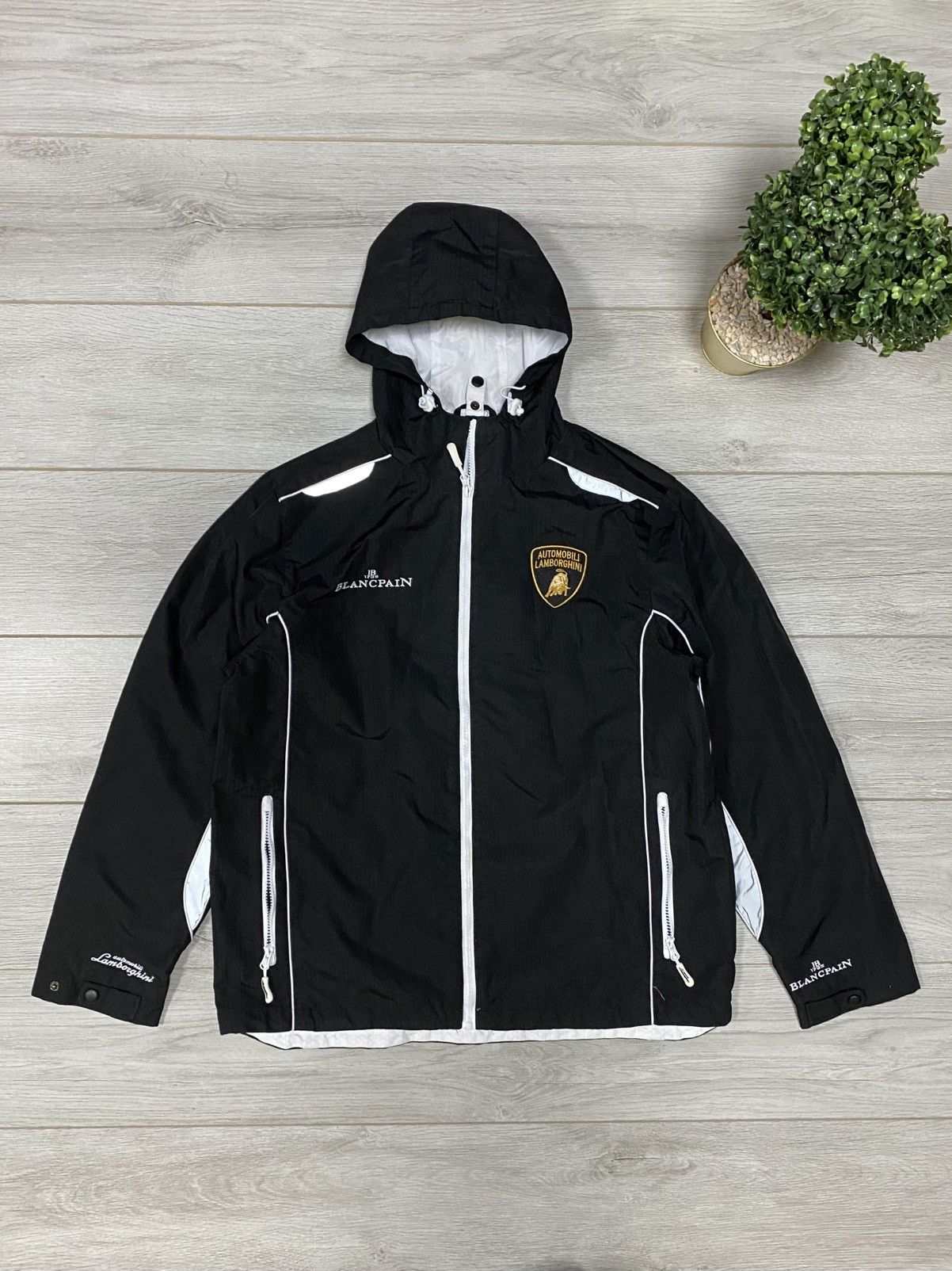 Lamborghini jacket zip reflective windbreaker
