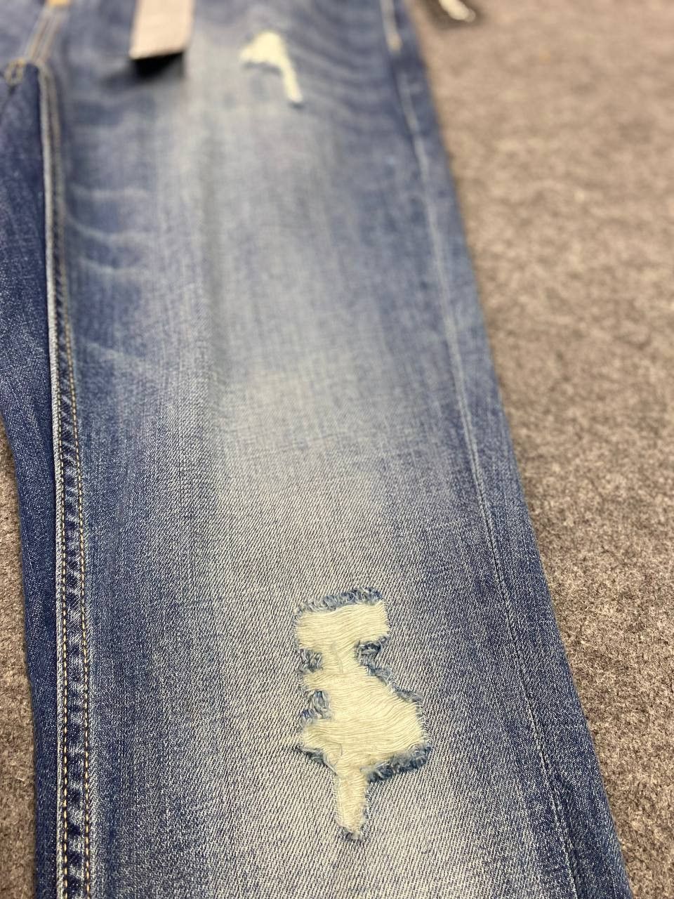 Japanese Brand clockhouse denim straight cut distressed nice design Size 34" / US 12 / IT 48 - 10 Thumbnail