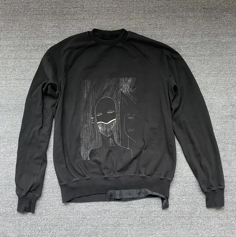 Rick Owens Rick Owens Black Cotton Sweatshirt for Men 0089 Size US L / EU 52-54 / 3 - 1 Thumbnail