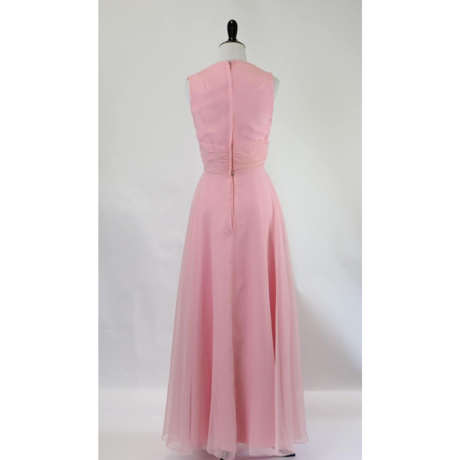 Pink Chiffon Evening Gown Small By Mike Benet Formals Small