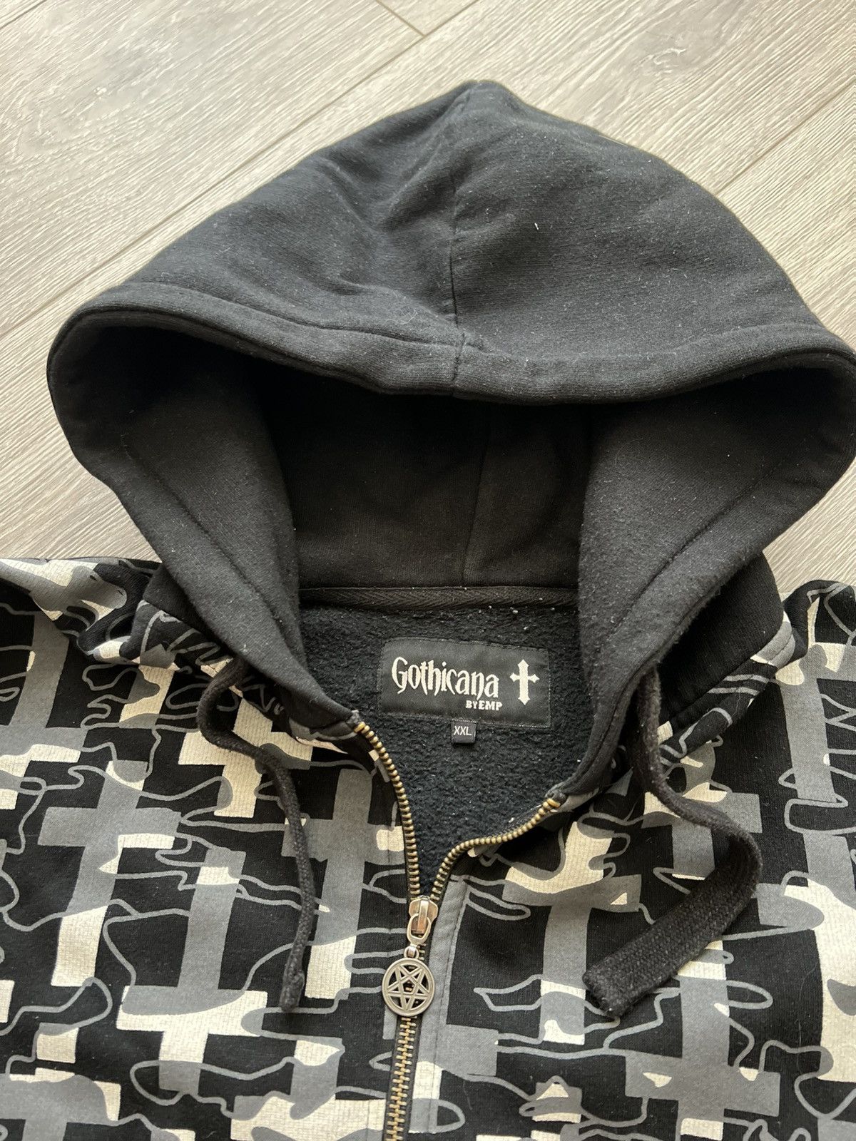 Japanese Brand Vintage Gothicana Hoodie avant garde cross Size US XXL / EU 58 / 5 - 5 Thumbnail
