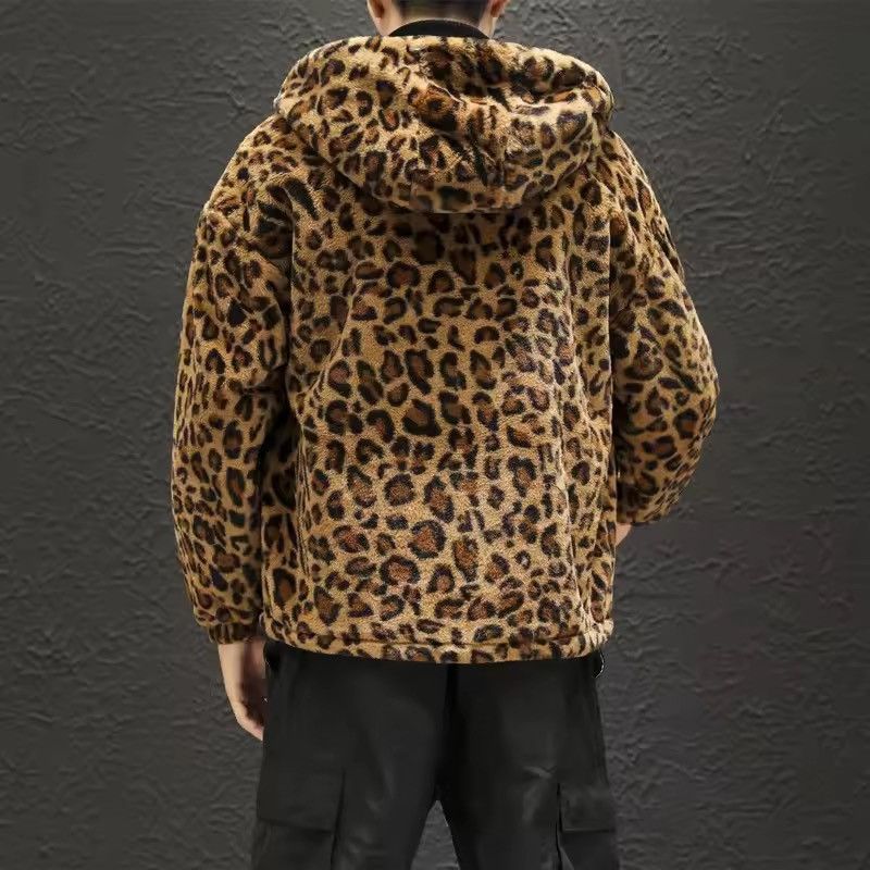 Japanese Brand Leopard Print Fleece Hoodie – Cozy, Trendy Size US XL / EU 56 / 4 - 6 Thumbnail