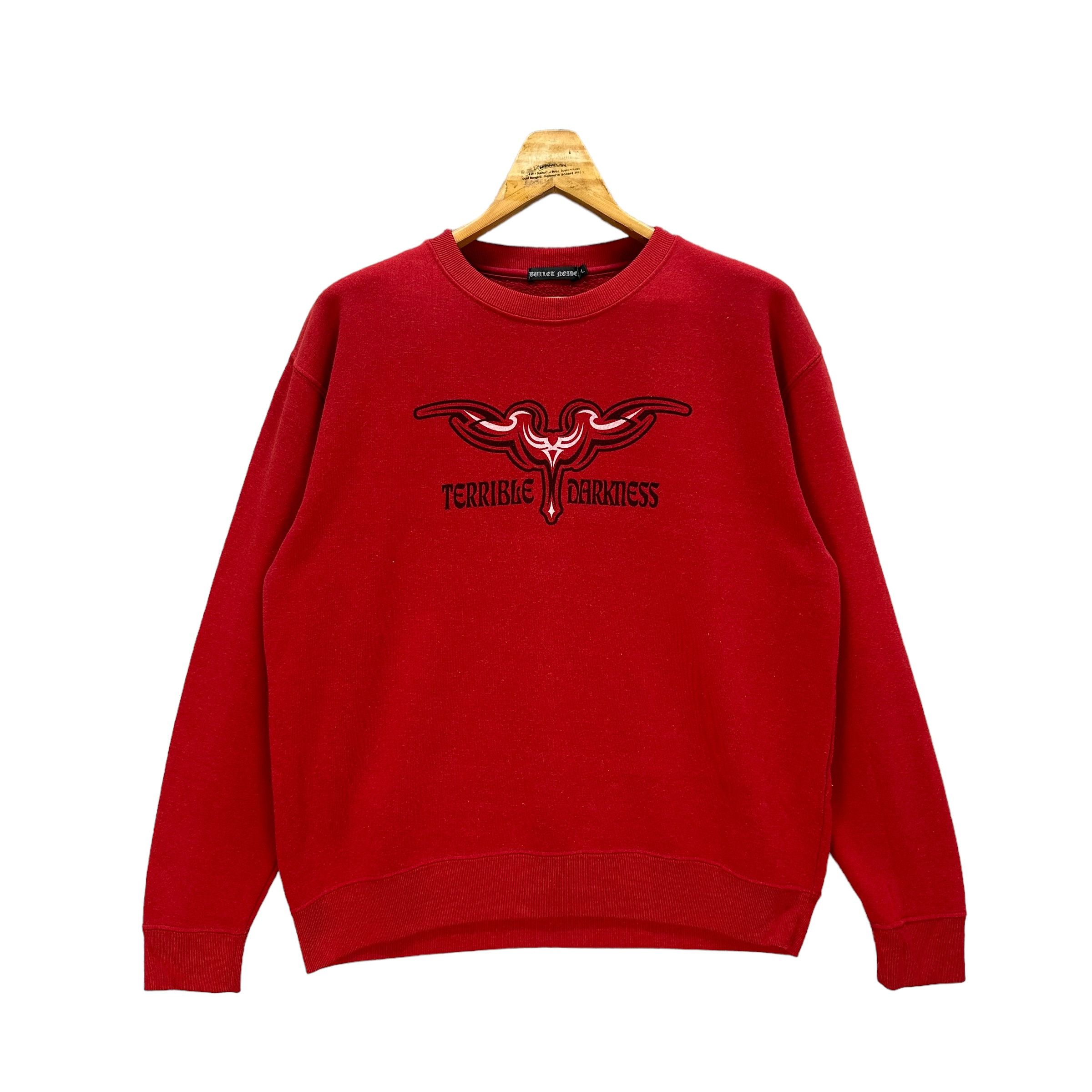 Japanese Brand BULLET NOISE TERRIBLE DARKNESS RED SWEATSHIRTS #8803-028 Size US L / EU 52-54 / 3 - 3 Thumbnail