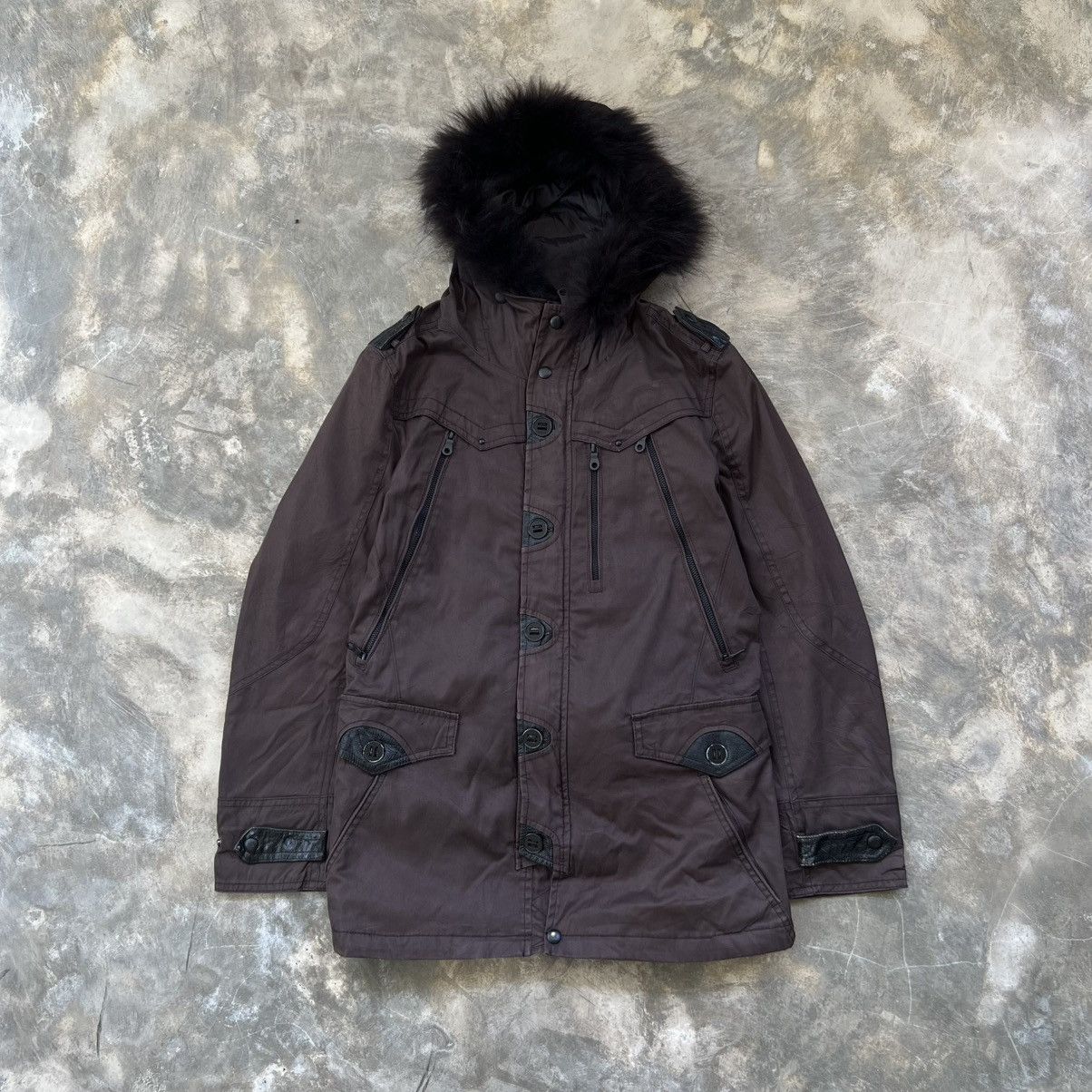 14th Addiction 2000s NCFM Reilabo 14th Style Leather fur Parka jacket Size US M / EU 48-50 / 2 - 1 Thumbnail