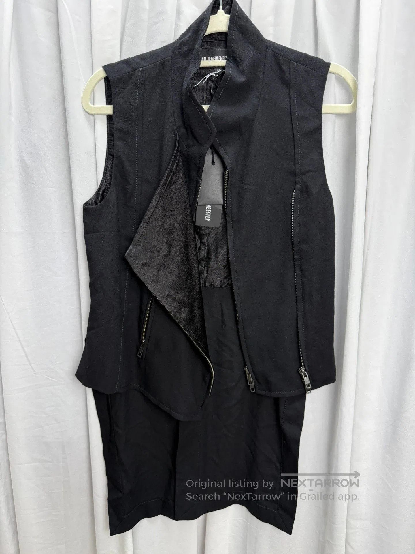Ann Demeulemeester Ann Demeulemeester Double Zip Silk Vest. Size XXS / US 00 / IT 34 - 4 Thumbnail