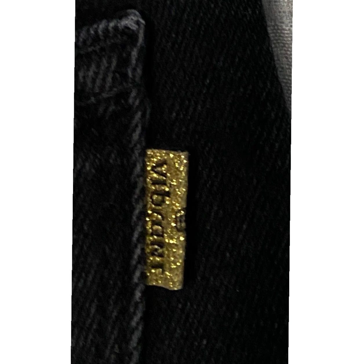 Vintage Vibrant Miu Black Wash Denim Jeans Womens High Rise Straight Leg Size 3 W25 Slim 5-Pocket Design Logo Glitter Denim Cotton Spandex Size 26" / US 2 / IT 38 - 6 Thumbnail