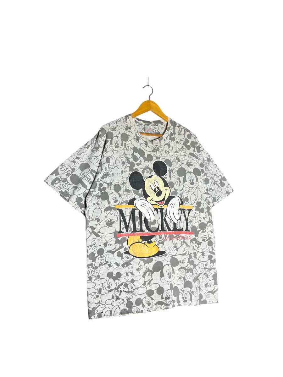 Jerzees × Mickey Mouse × Vintage Vintage 90's Mickey Mouse Allover Print Tee Size US XL / EU 56 / 4 - 2 Thumbnail