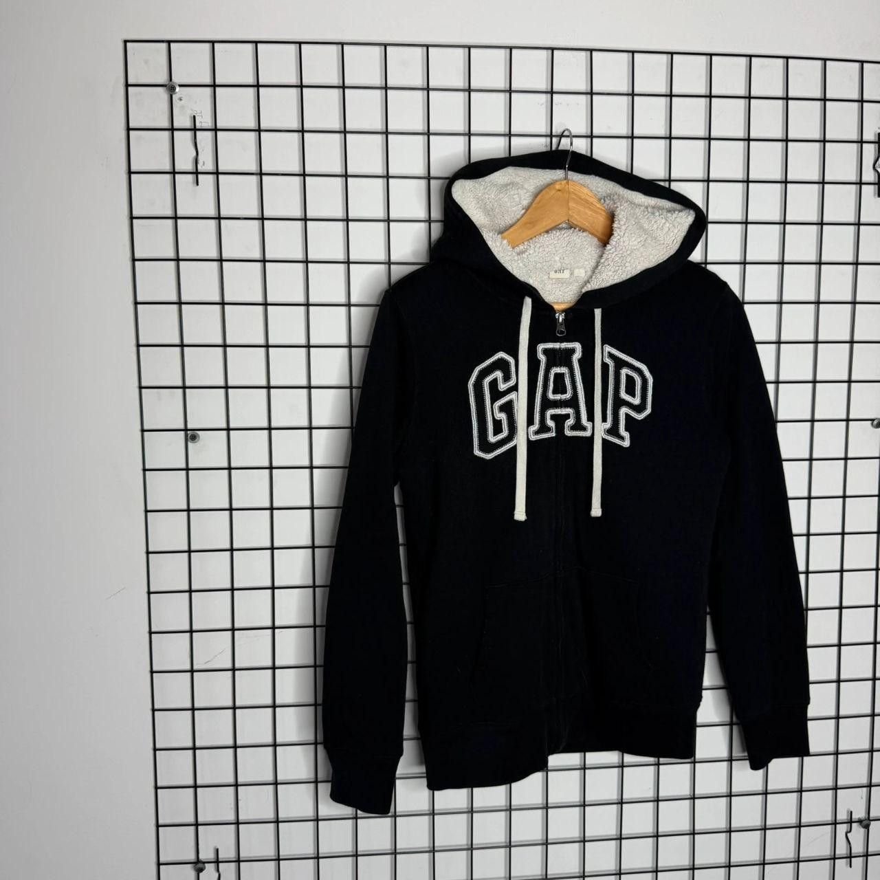 Gap GAP Zip UP Sherpa Hoodie Womans Black 2000s Size S / US 4 / IT 40 - 3 Thumbnail