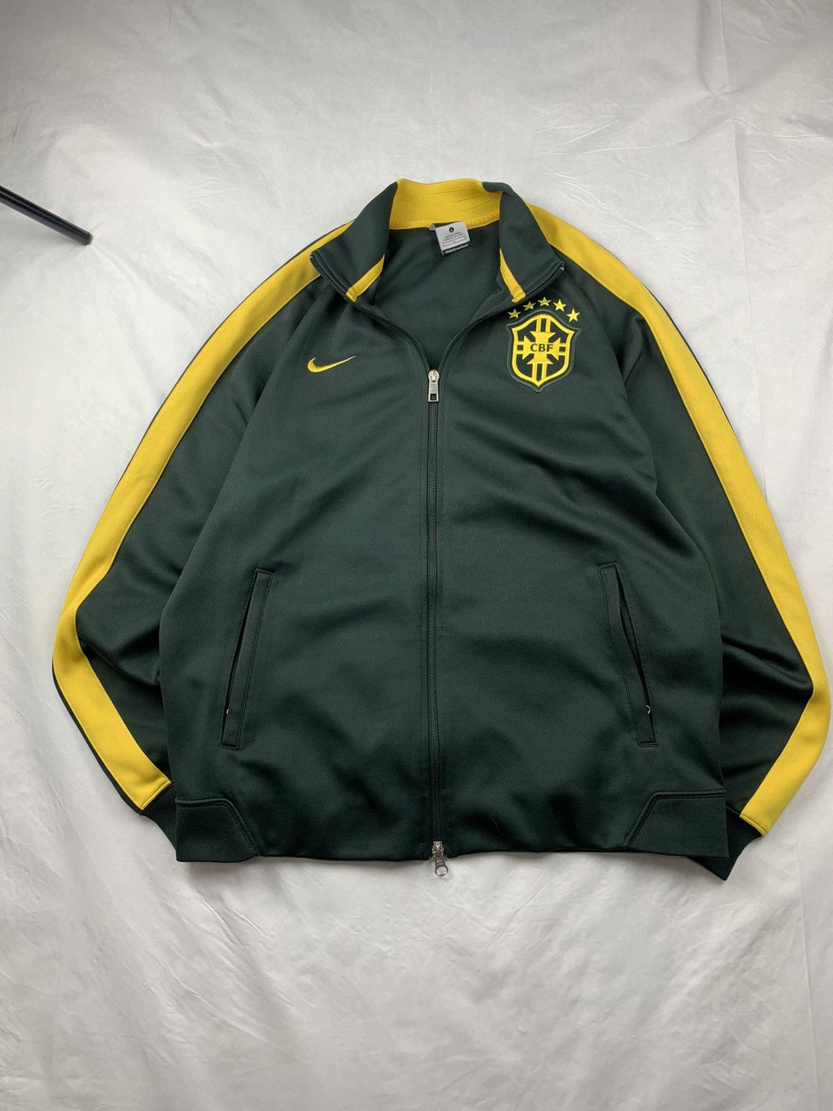 Nike Vintage Nike Brasil Football Soccer Track Jacket Size US L / EU 52-54 / 3 - 1 Thumbnail
