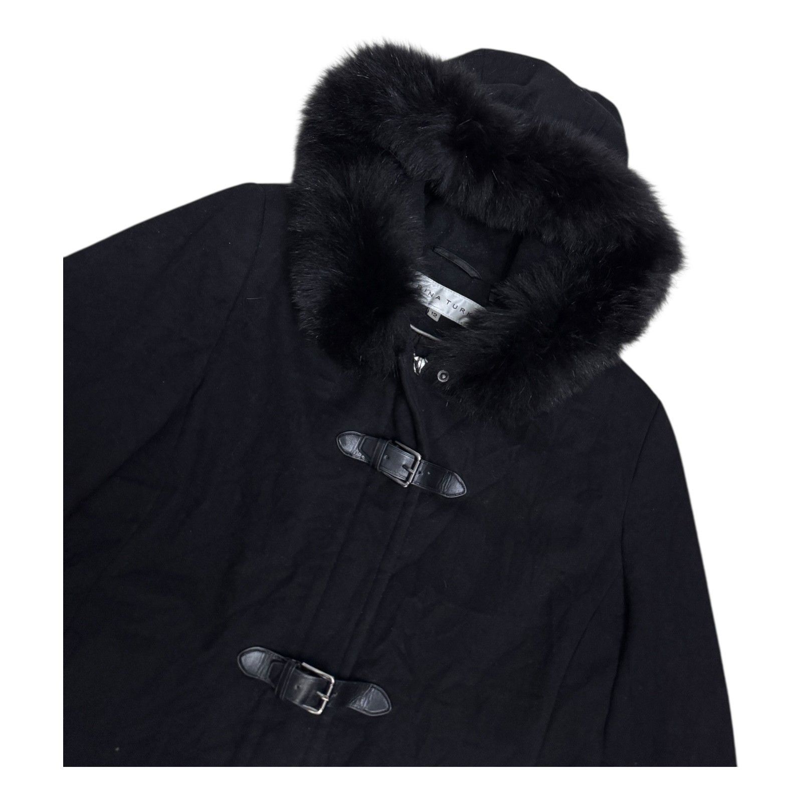 Trina Turk TRINA TURK Genuine FOX FUR & Wool Luxury Vintage Pea Coat 12 Size XL / US 12-14 / IT 48-50 - 3 Thumbnail