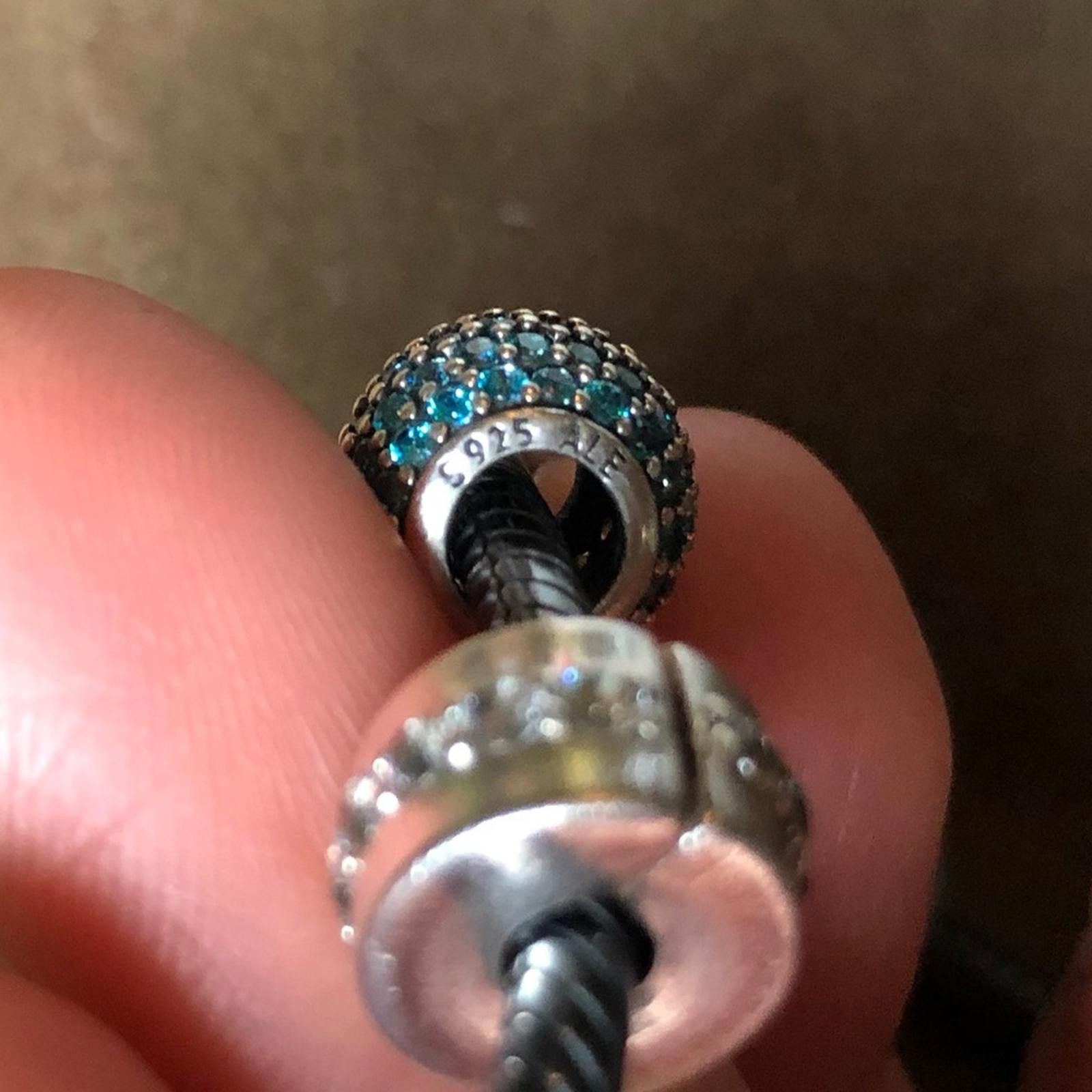 pandora Pandora Oxidized Bracelet with 7 Pandora Charms Size ONE SIZE - 12 Thumbnail