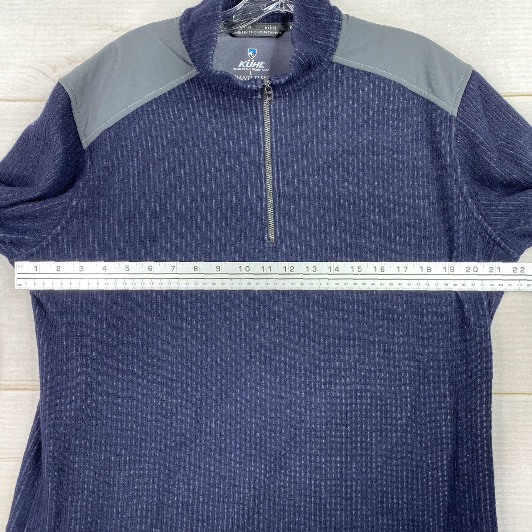 Vintage Kuhl Sweater Mens L Blue Chianti Fleece 1/4 Zip Wool Blend Pullover Hiking Size US L / EU 52-54 / 3 - 5 Thumbnail