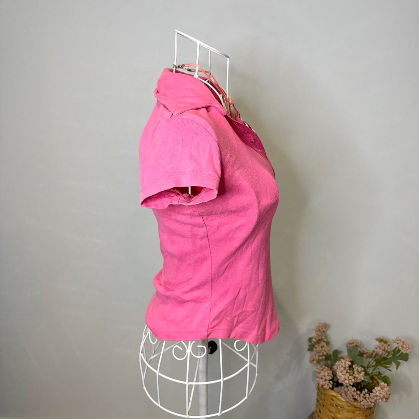 Tommy Hilfiger Cute rare vintage y2k tommy hilfiger collared pink polo top Size M / US 6-8 / IT 42-44 - 3 Thumbnail