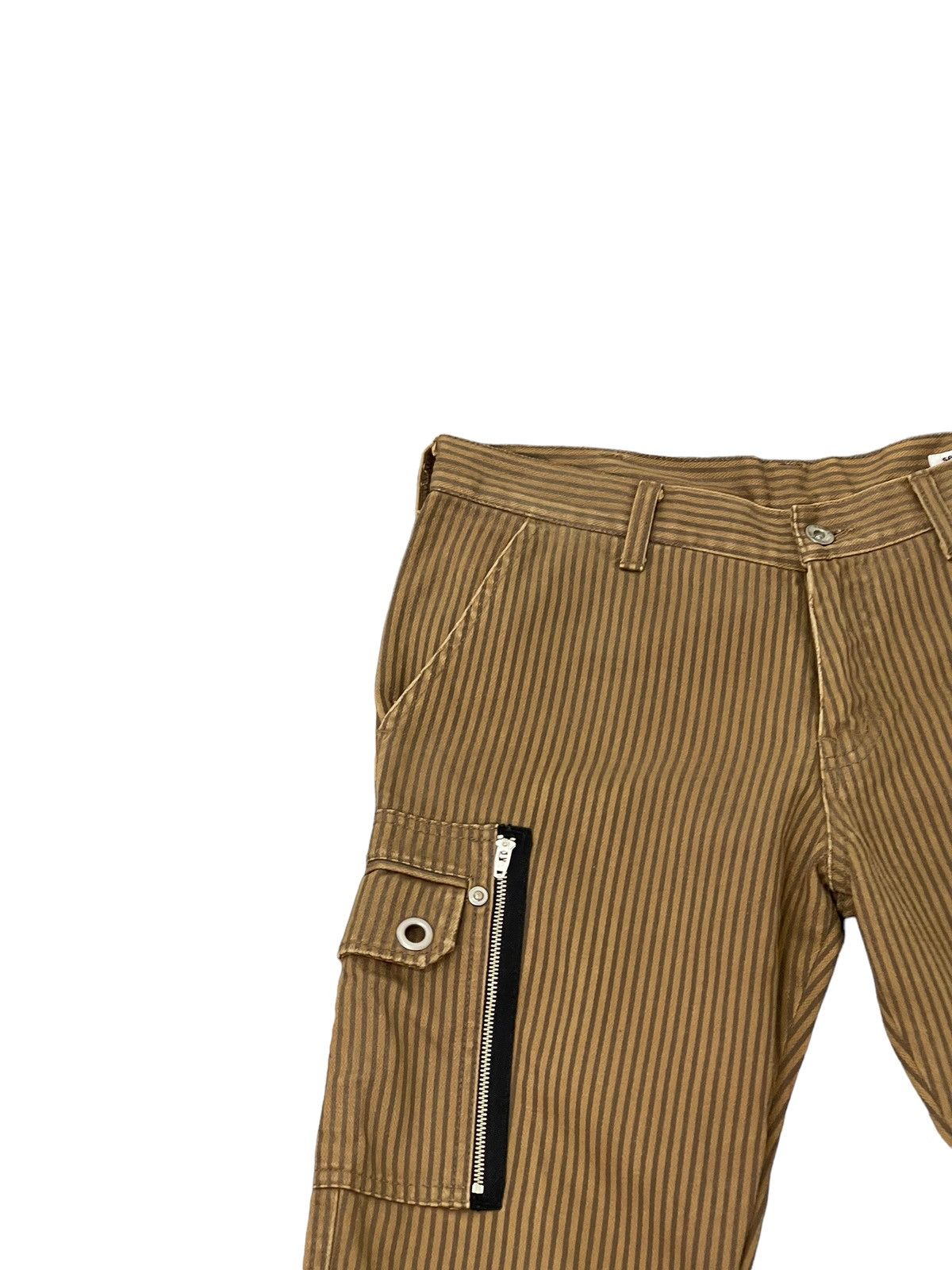 Japanese Brand Flare Cargo Semantic Design Striped Faded Boot Cut 7🟦3 Size US 31 - 8 Thumbnail