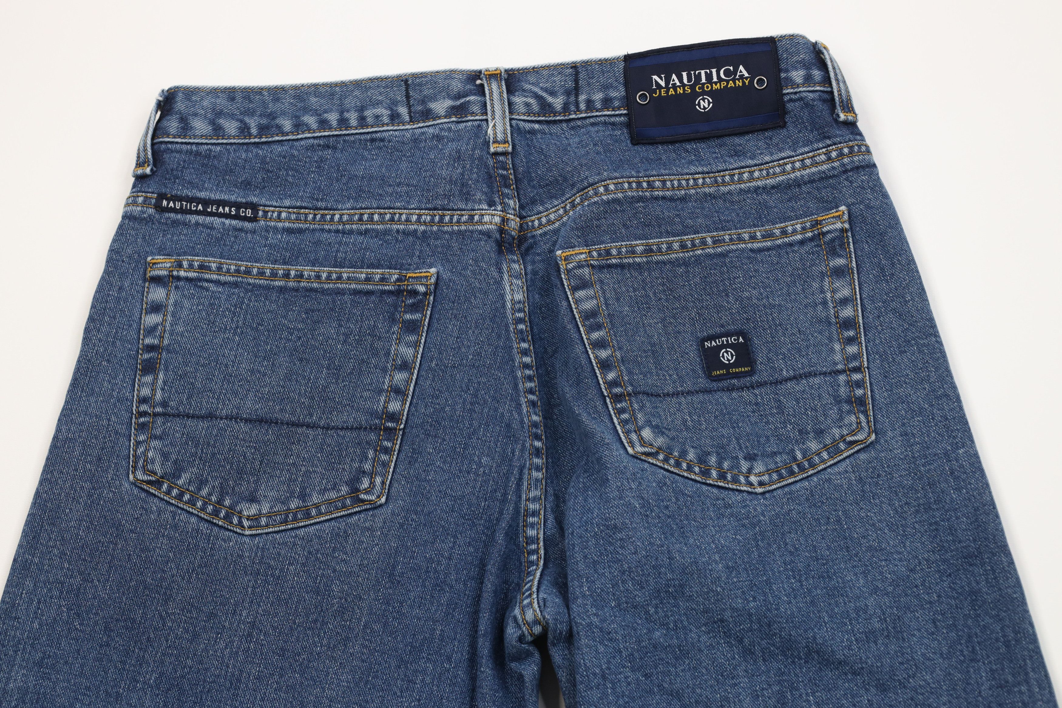 Nautica Vintage 90s Y2K Nautica Wide Leg Denim Jeans Blue Cotton Size US 32 / EU 48 - 9 Thumbnail
