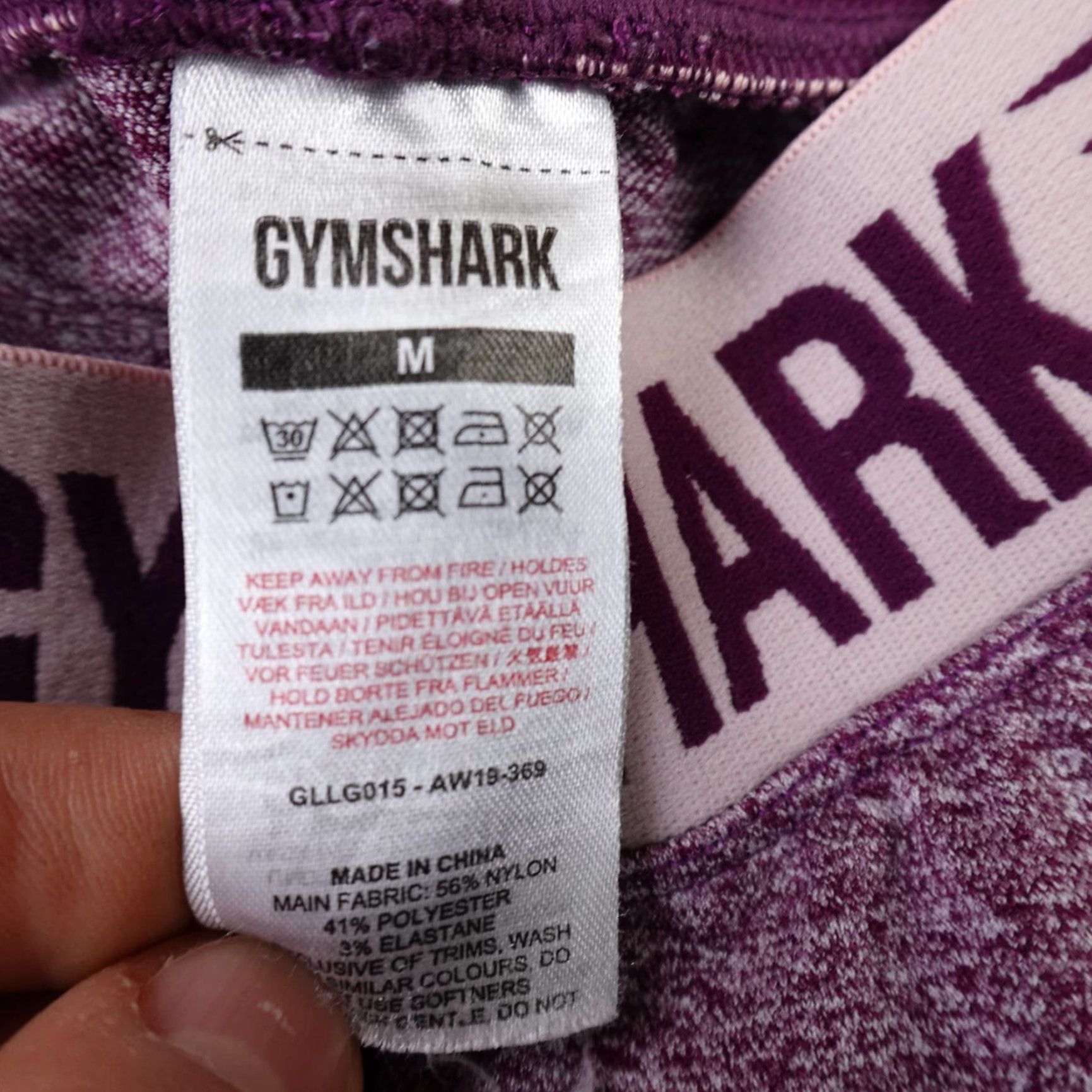 Gymshark Gymshark Leggings Womens M Purple Yoga Pants Gym Tight Workout Athletic Stretch Size 26" / US 2 / IT 38 - 7 Thumbnail