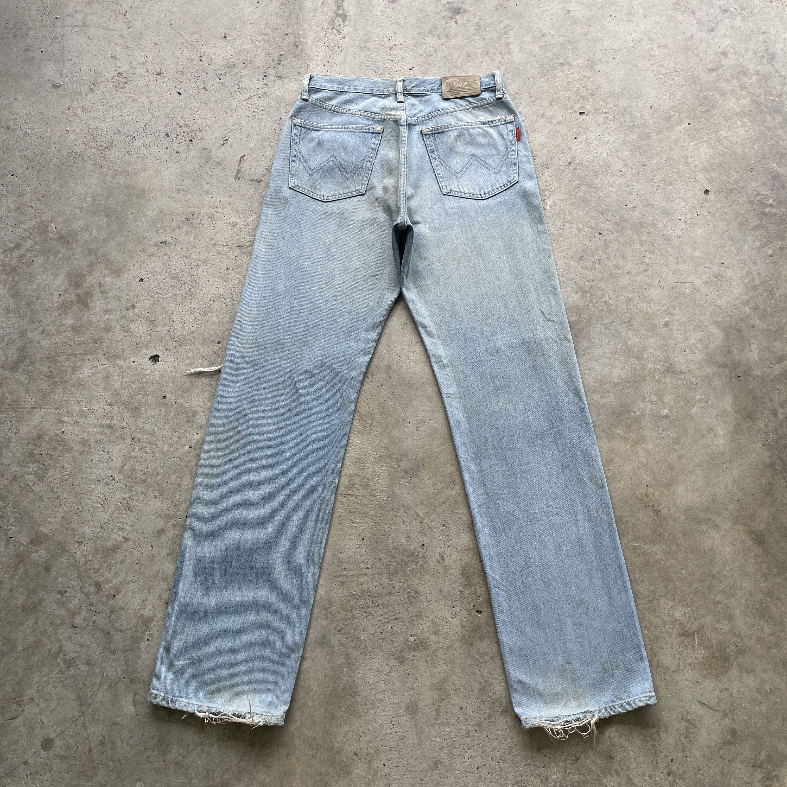 Japanese Brand VINTAGE EDWIN RIPPED DENIM FADED DISTRESSED JEANS PANTS W30 Size US 30 / EU 46 - 11 Thumbnail