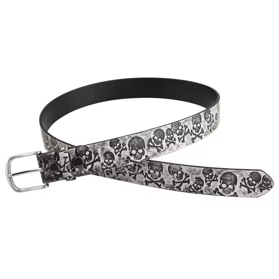 Other Skull Gothic Skeleton Buckle Belt Streetwear Size ONE SIZE - 1 Thumbnail
