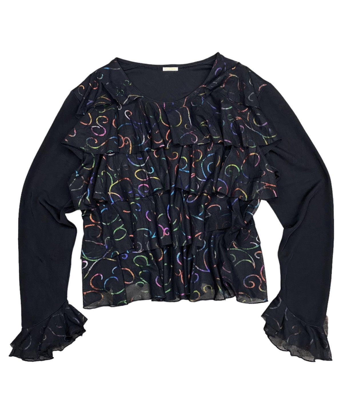 If Six Was Nine × Japanese Brand × Tsumori Chisato ISSEY MIYAKE YOHJI STYLE blouses abstract avant garde pyrami Size S / US 4 / IT 40 - 2 Thumbnail