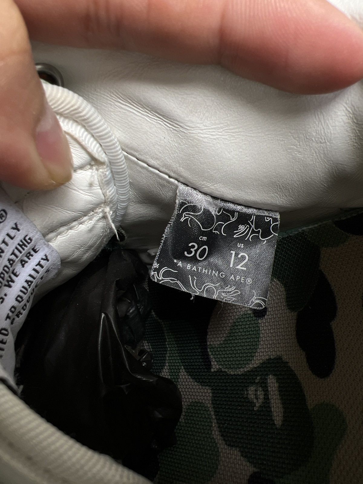 Bape 💥Bape Sta Low White Camo 🍀 Size US 12 / EU 45 - 8 Thumbnail