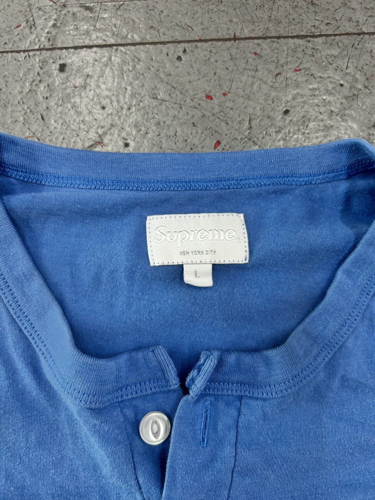 Supreme Supreme x Playboy 2017 Blue Jersey Henley T shirt Size L Size US L / EU 52-54 / 3 - 5 Thumbnail