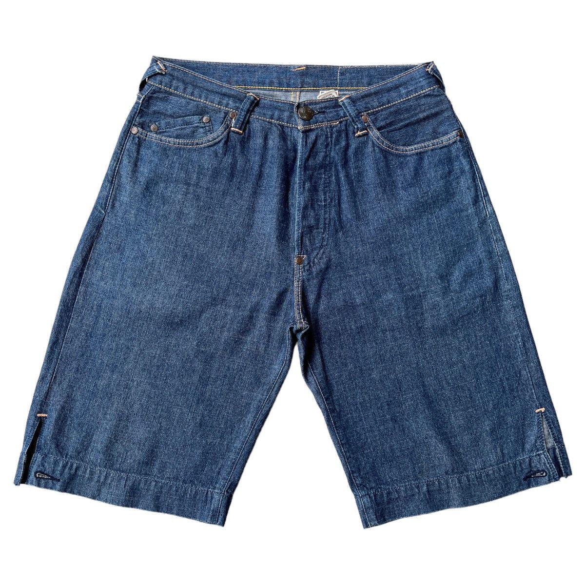 Evisu × Japanese Brand RARE YAMANE PRINTED SEAGULL SELVEDGE JORTS Size US 30 / EU 46 - 2 Thumbnail