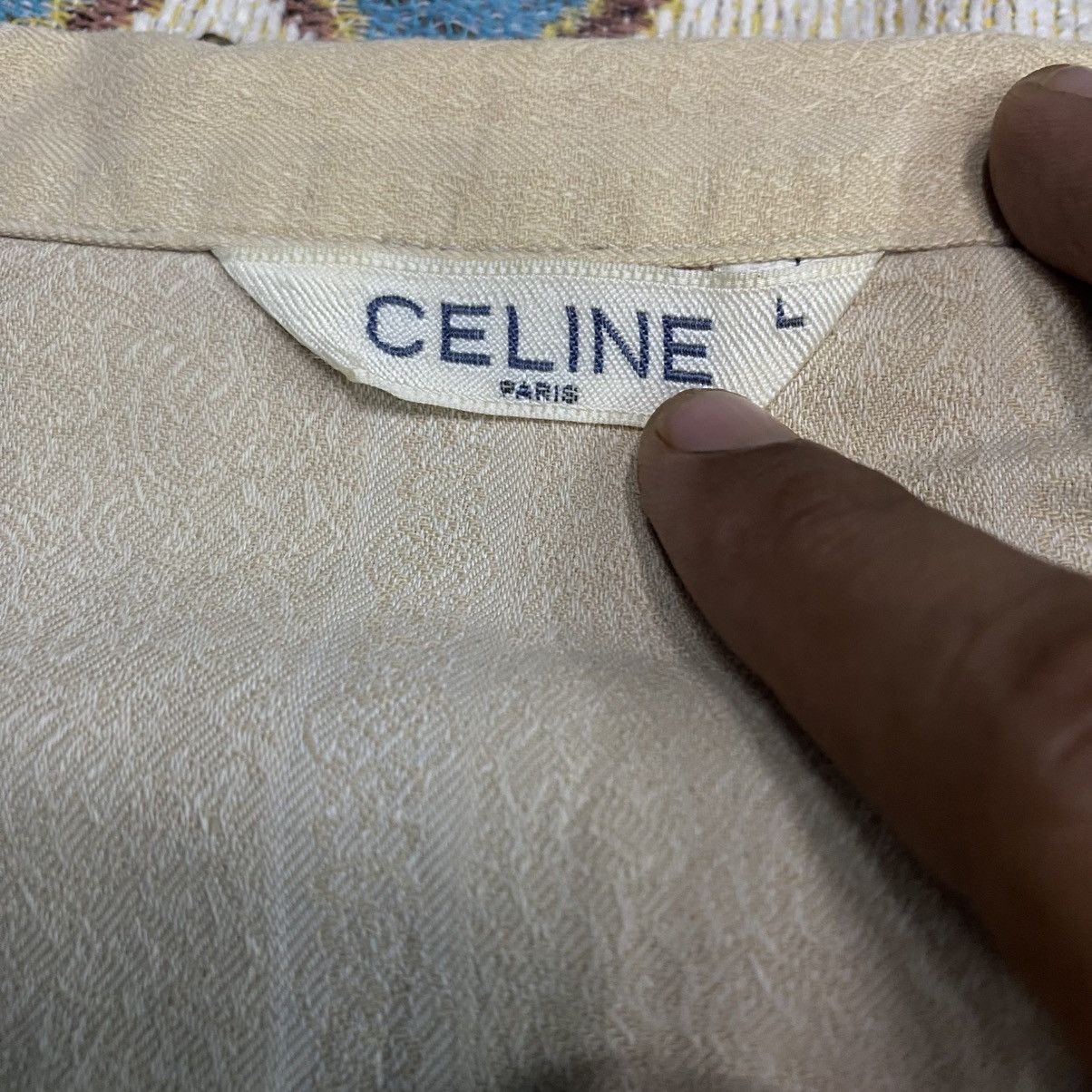 Celine ‼️LAST DROP‼️Celine Paris Jacquard Logo Pocket Button-Up Shirt Size US L / EU 52-54 / 3 - 17 Thumbnail