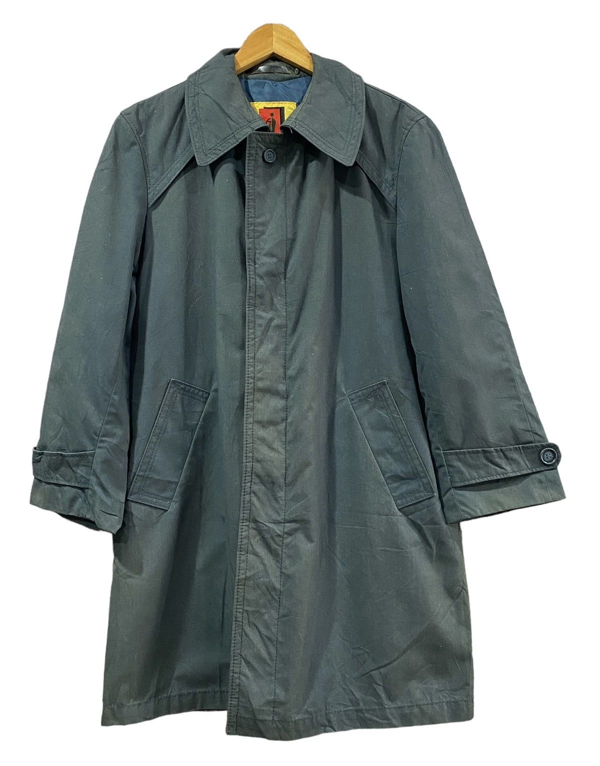 image of Avant Garde Vintage Omex Made In Poland Rrench Coat (L) in Black, Men's (Size Large)