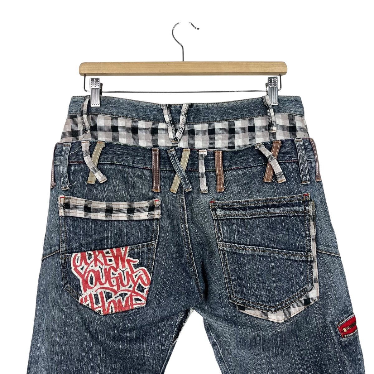 Seditionaries Vintage Antfui Double Waist Distressed Denim Jeans Size US 32 / EU 48 - 8 Thumbnail
