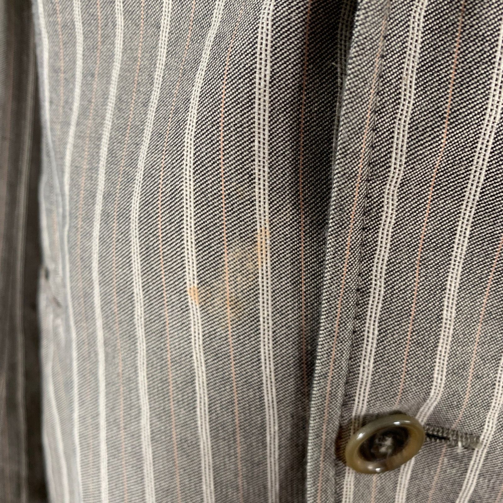 Other VESTIMENTA Taupe White Stripe Cotton Notch Lapel Sport Coat Size 42R - 8 Thumbnail