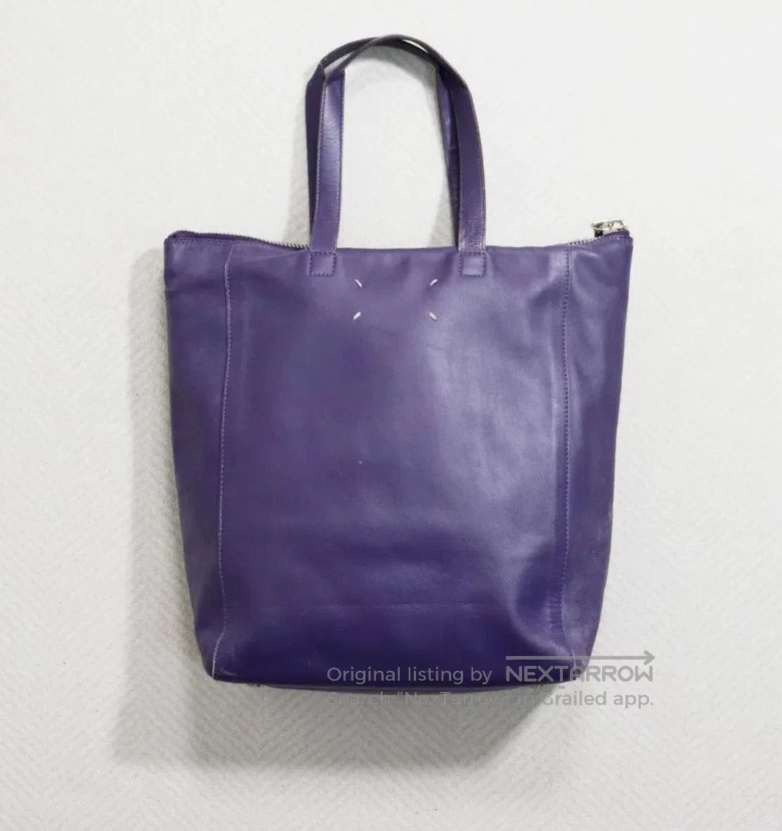 Maison Margiela Maison Margiela Purple Leather Tote Bag. Size ONE SIZE - 2 Thumbnail