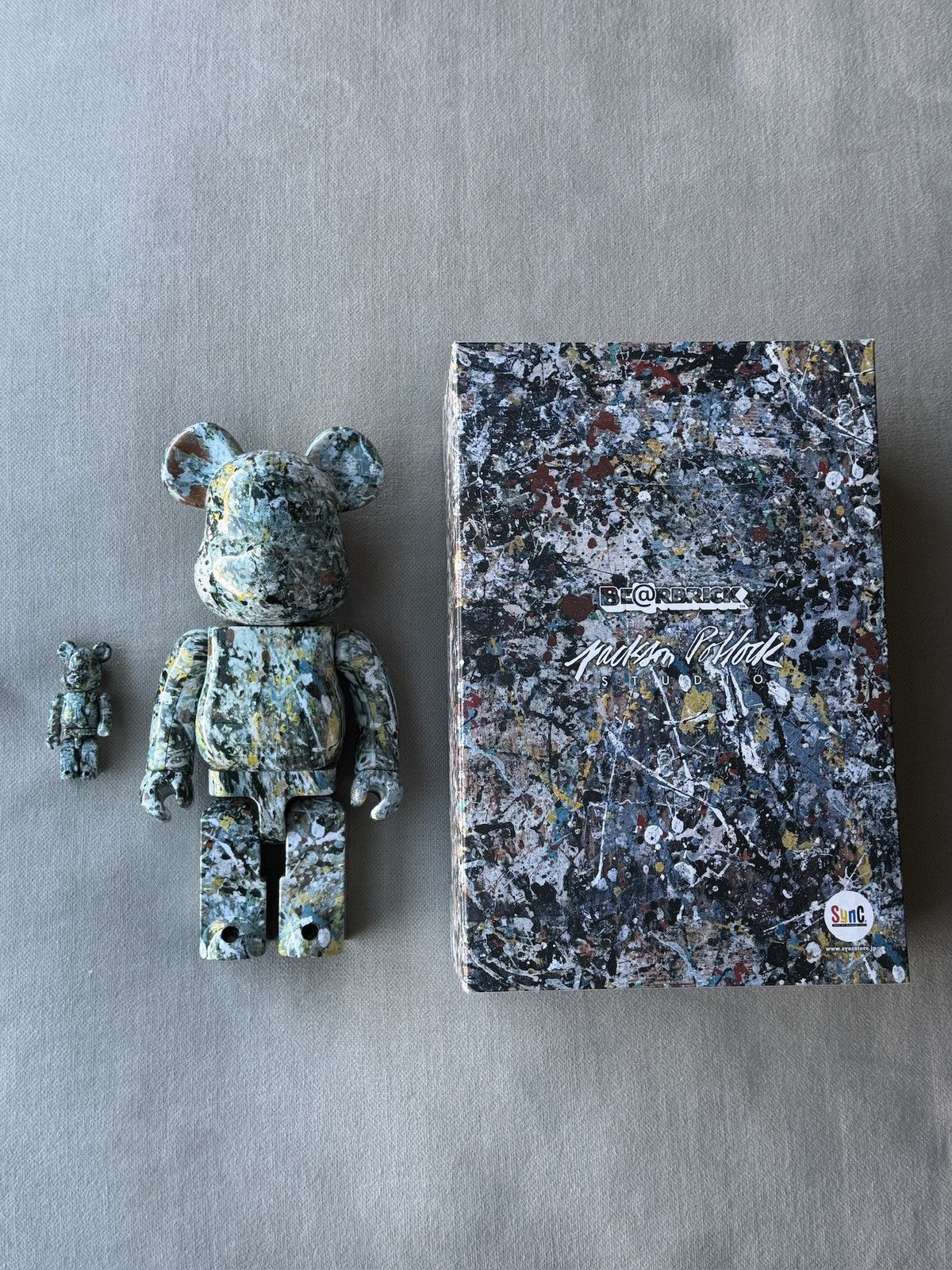 Medicom Toy Medicom Bearbrick Jackson Pollock Studio Ver 2.0 Figure Set Size ONE SIZE - 1 Thumbnail