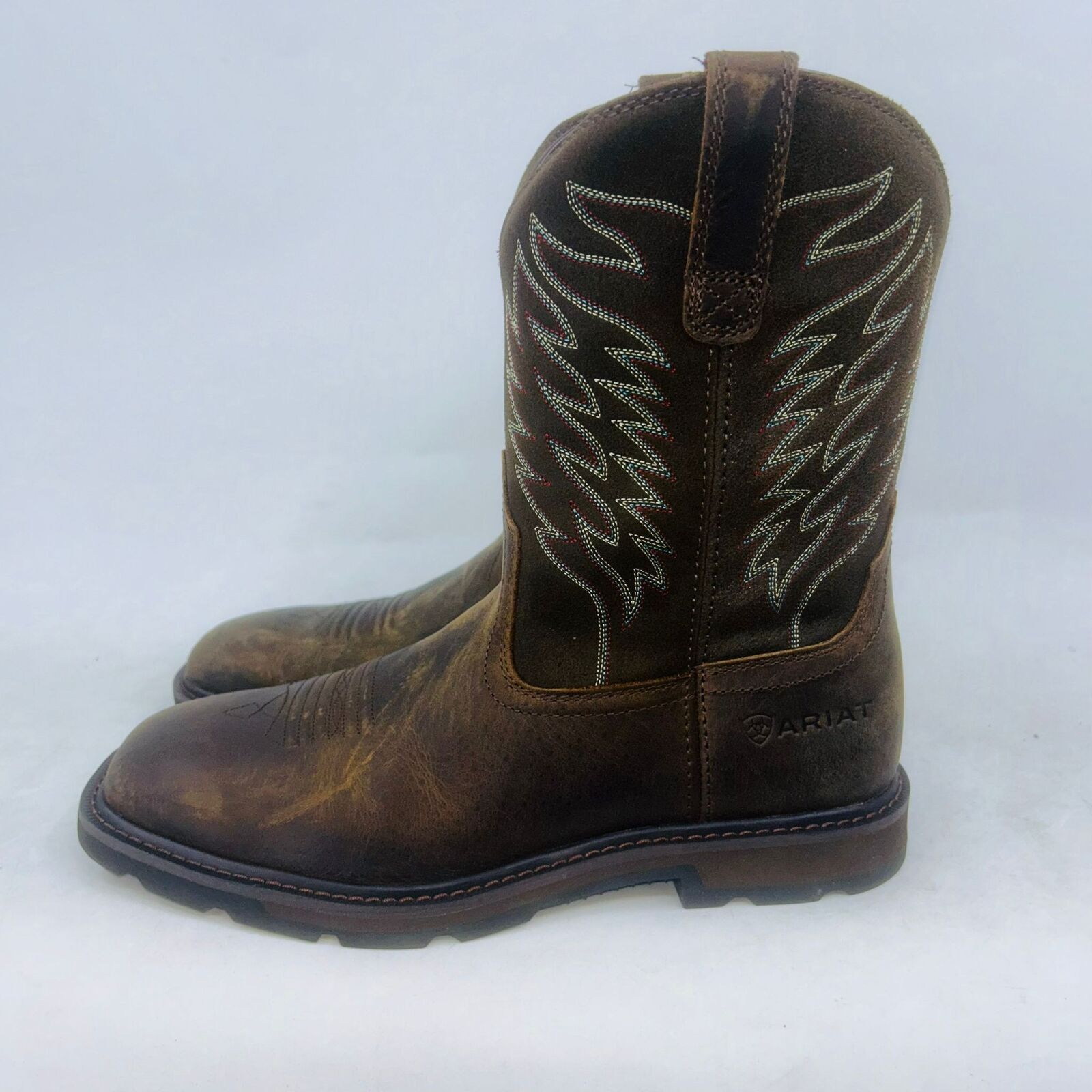Ariat ARIAT MEN'S BROWN GROUNDBREAKER 8" WORK BOOTS SIZE 10EE Size US 10 / EU 43 - 4 Thumbnail