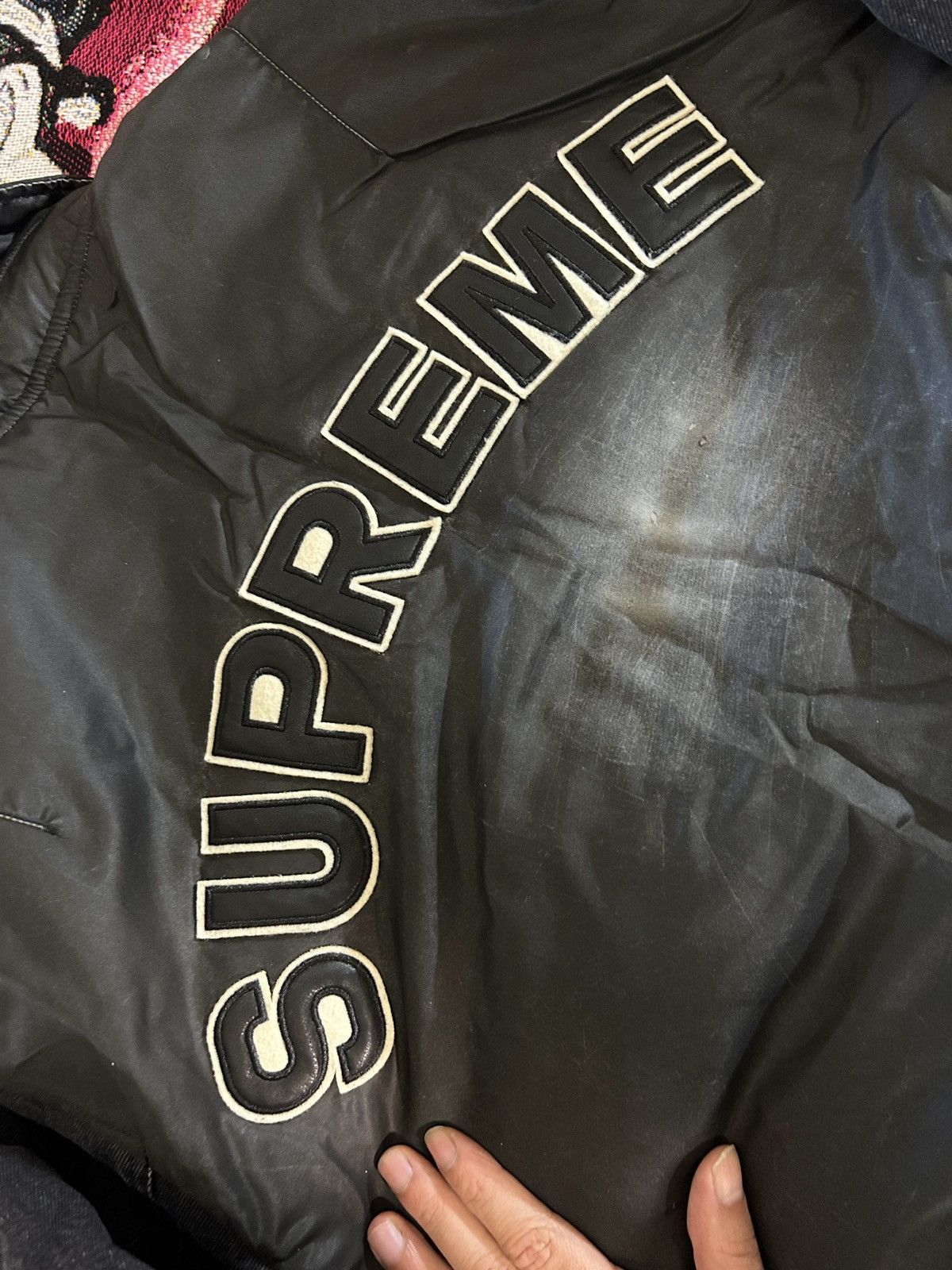 Supreme Supreme denim sleeve ma-1 jacket Size US L / EU 52-54 / 3 - 5 Thumbnail