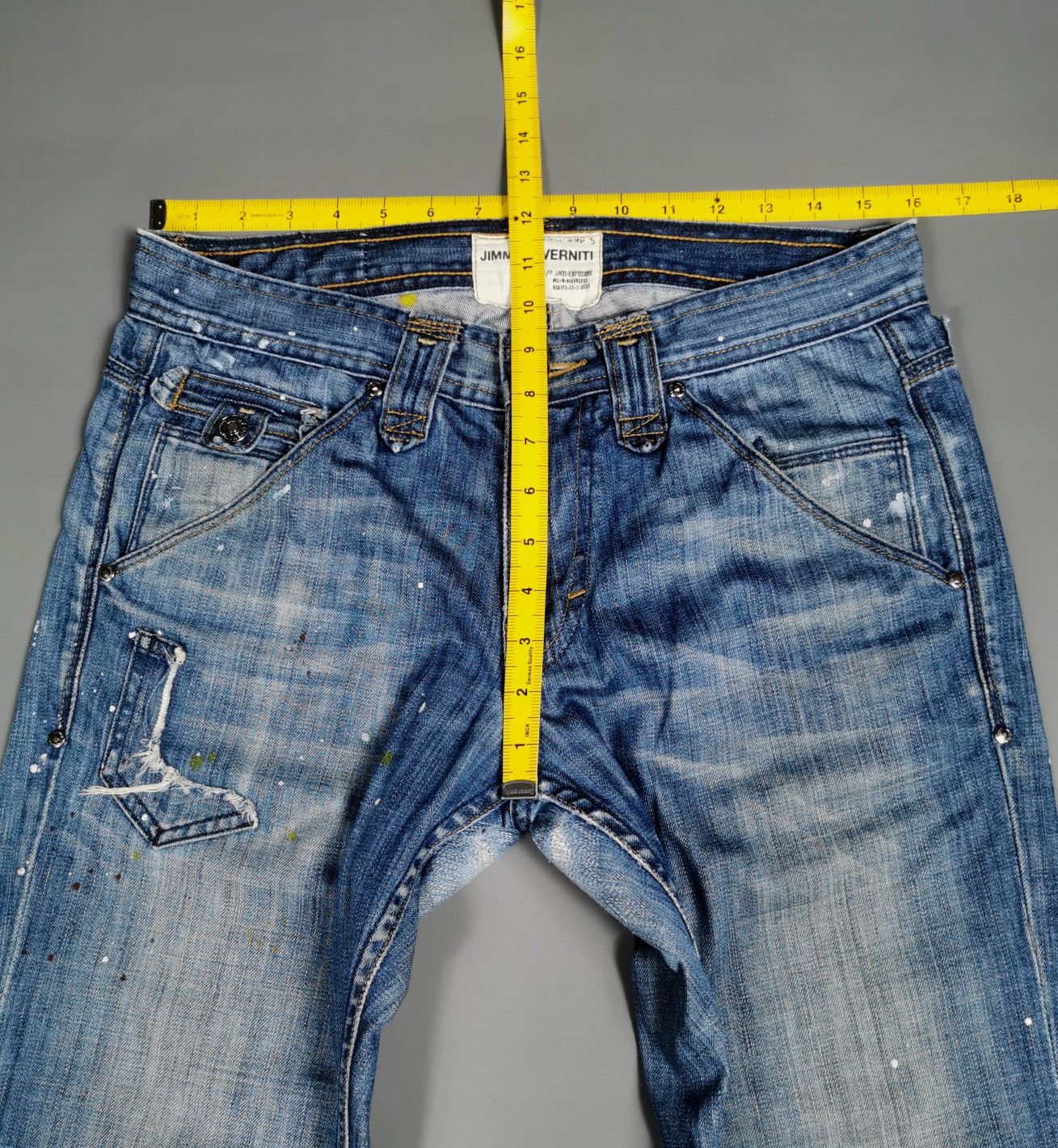 Ben Taverniti Unravel Project Jimmy Taverniti Anti Exposure Paint Dots Denim Jeans Size US 32 / EU 48 - 14 Thumbnail