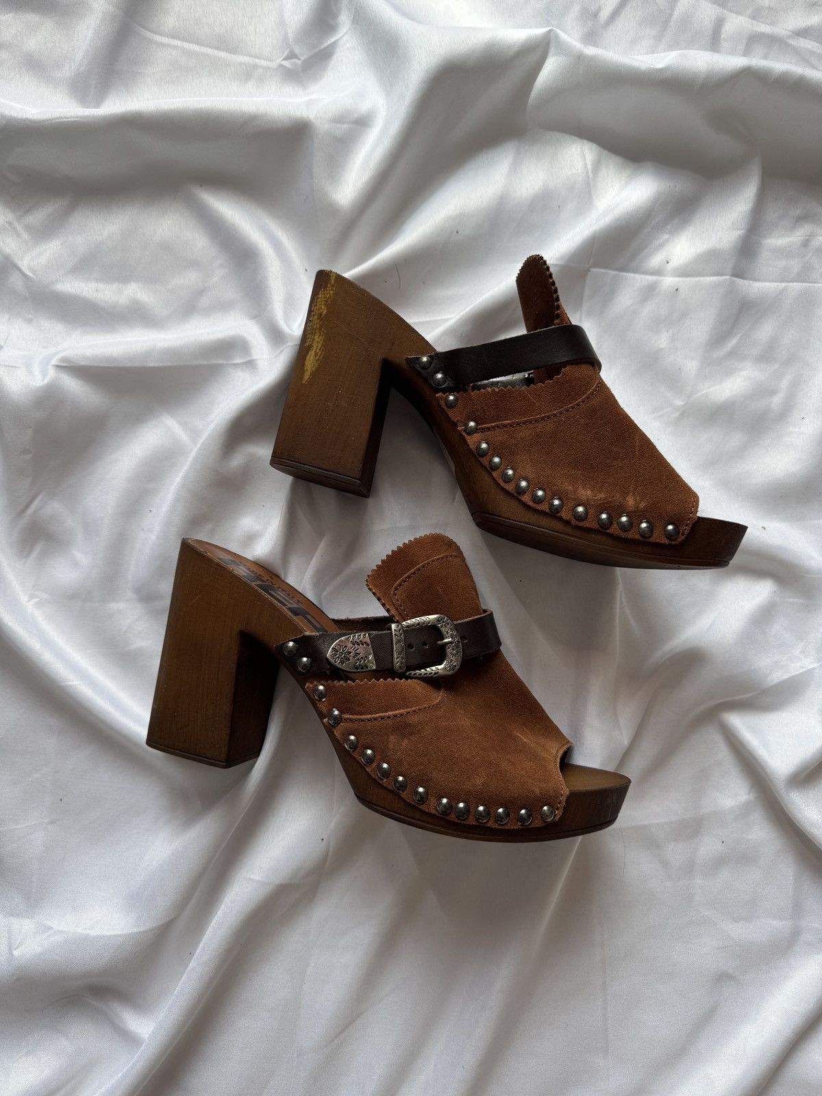 Replay Replay Vintage Suede Mules Shoes Size US 8 / IT 38 - 3 Thumbnail