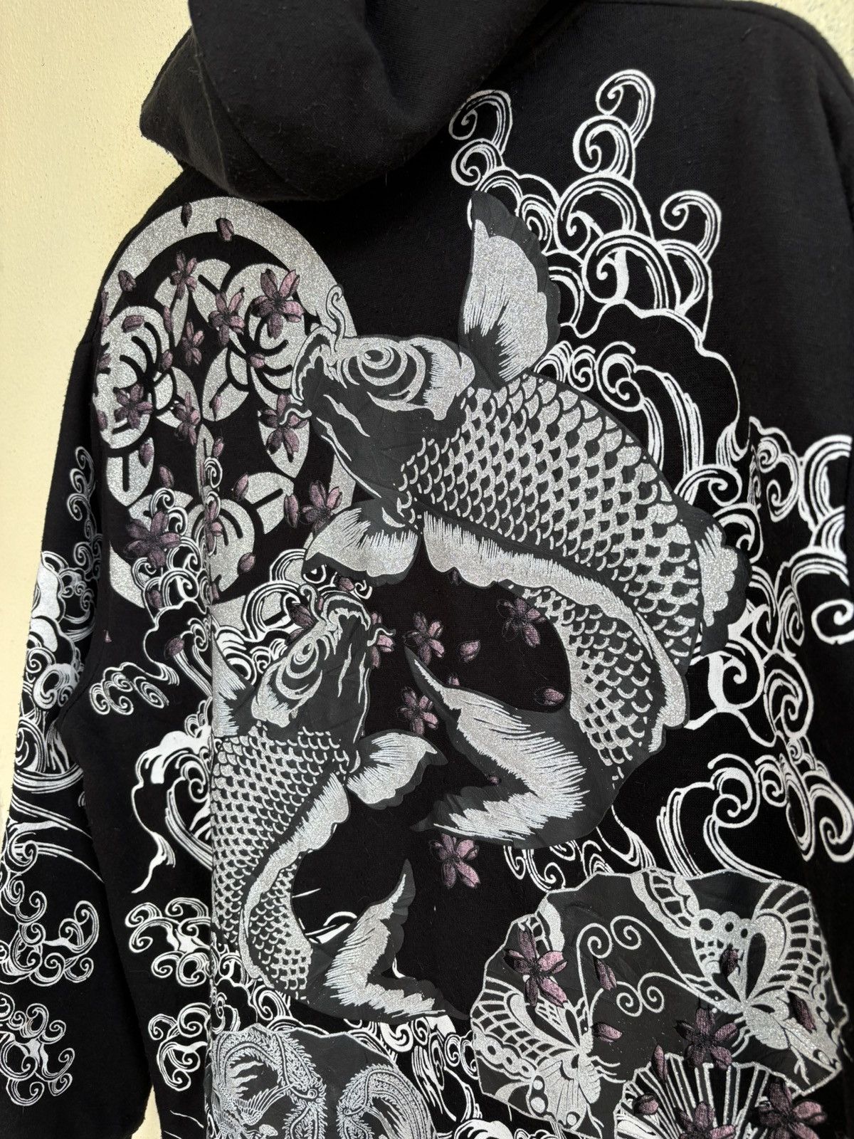 Japanese Brand Koi Fish Zip Up Fleece Lining Hoodie Size US XL / EU 56 / 4 - 7 Thumbnail