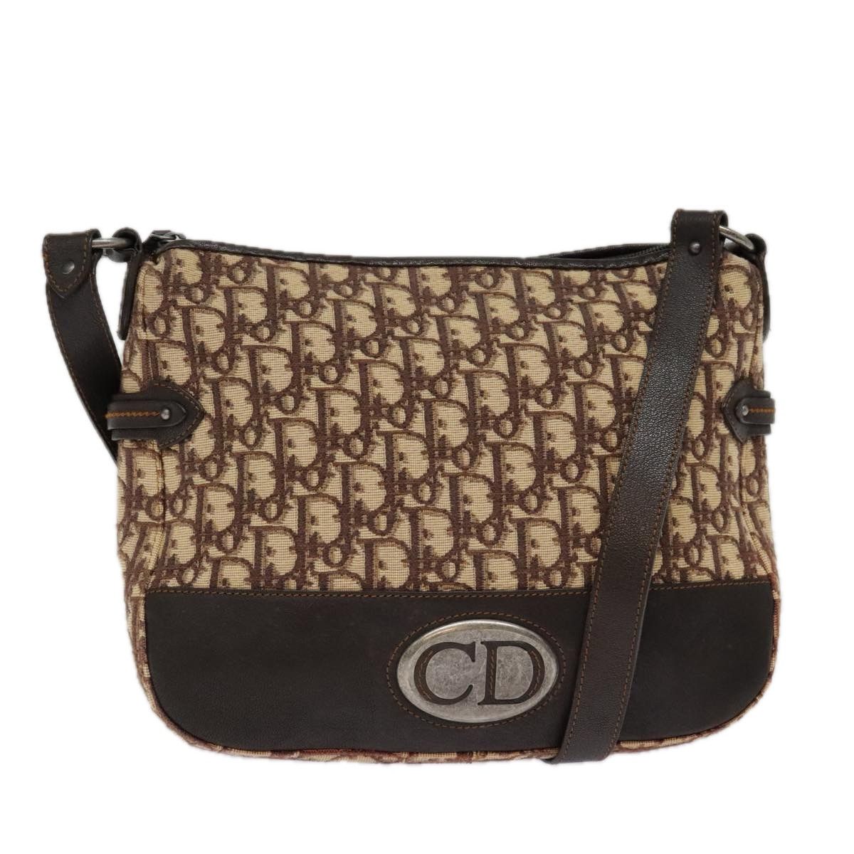 Dior Trotter Beige Canvas Shoulder Bag (Pre-Owned) Size ONE SIZE - 1 Thumbnail