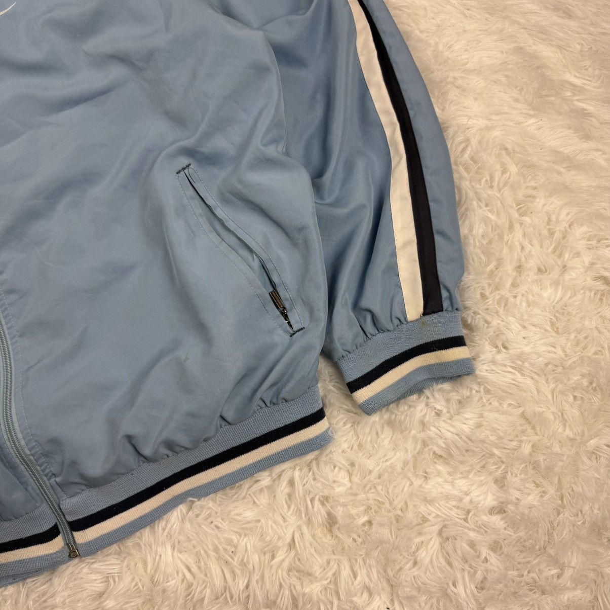 Nike Nike Vintage Blue Zip Jacket 90s Swoosh Streetwear Y2K Size US XL / EU 56 / 4 - 2 Thumbnail
