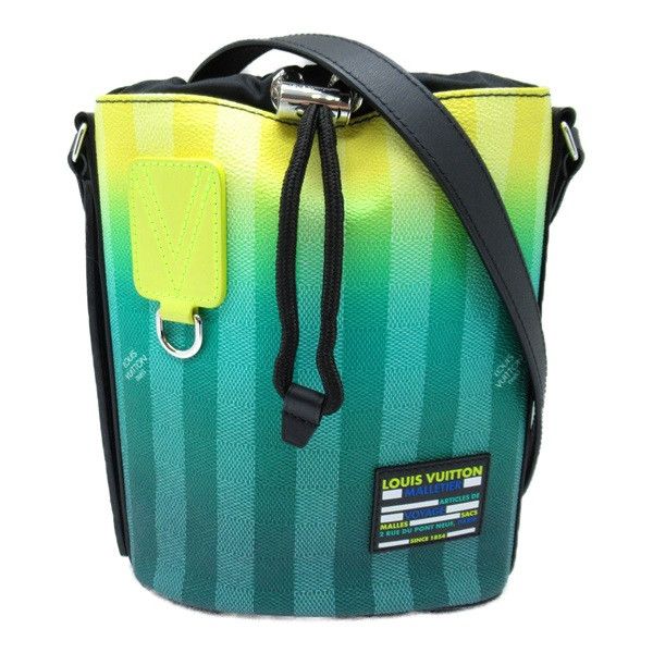 image of Louis Vuitton Damier Stripe Sac Marin in Green, Men's