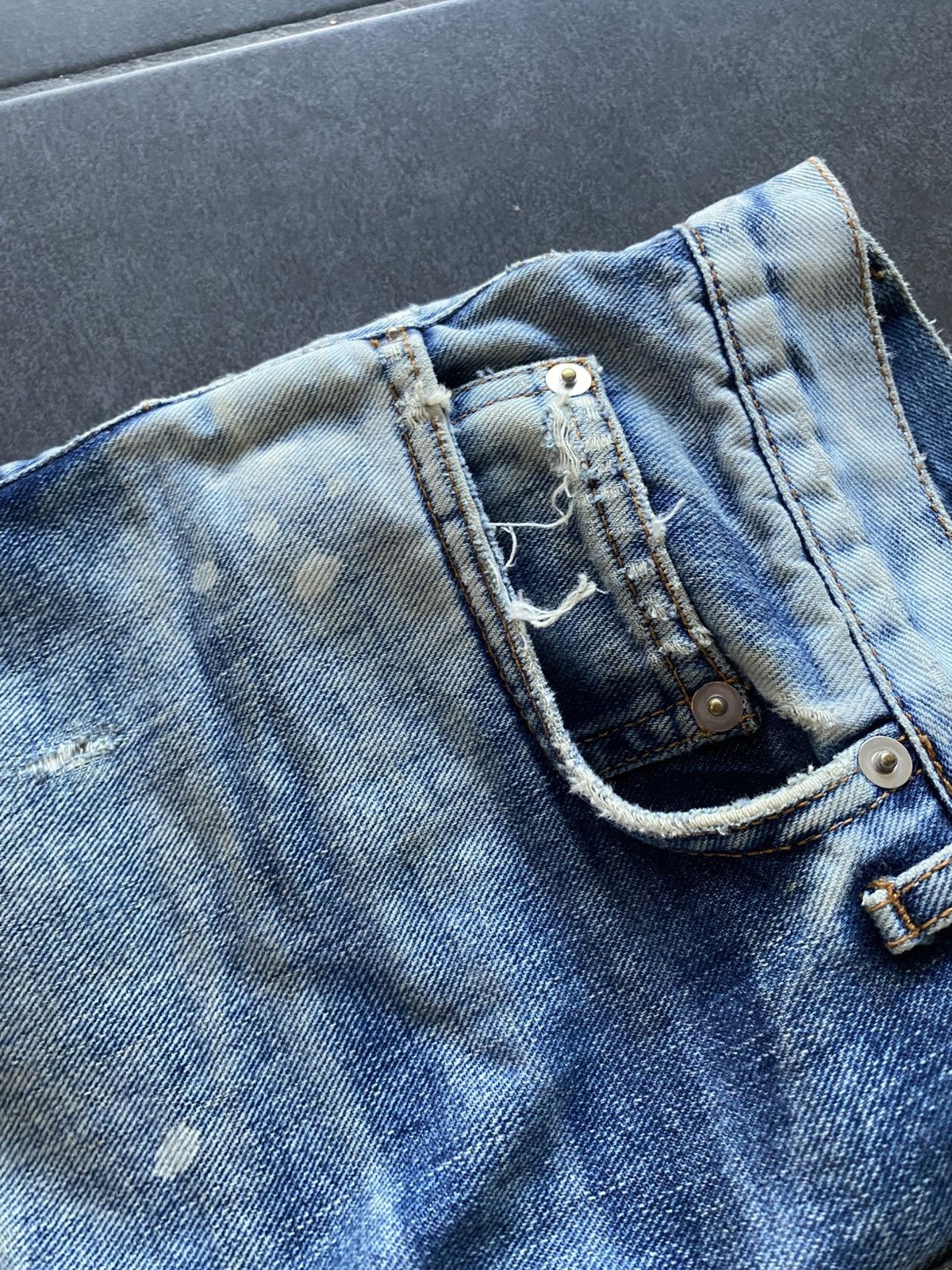 Dior dior home skinny jeans by kva distressed trashed jeans Size US 31 - 6 Thumbnail
