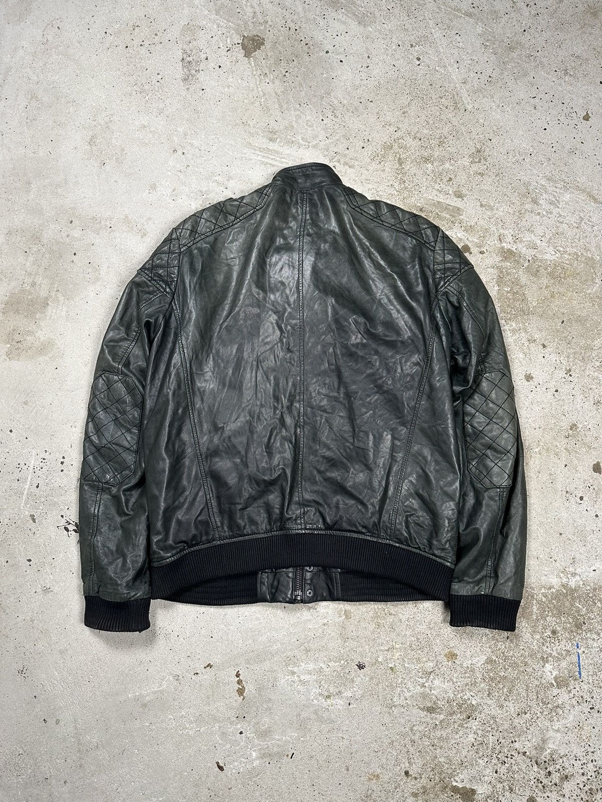 Genuine Leather × The Kooples The Kooples Khaki Biker Lamb Leather Jacket Size US L / EU 52-54 / 3 - 2 Thumbnail