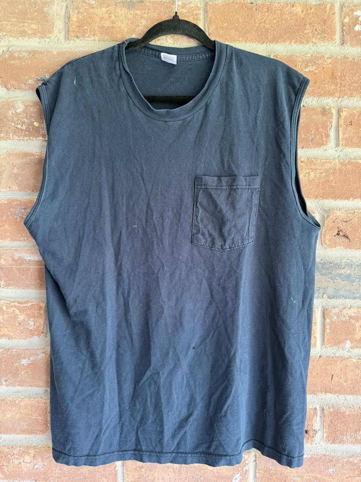 Fruit Of The Loom Faded Vintage Fruit of the Loom Sleeveless Shirt in Blue XL Size US XL / EU 56 / 4 - 1 Thumbnail