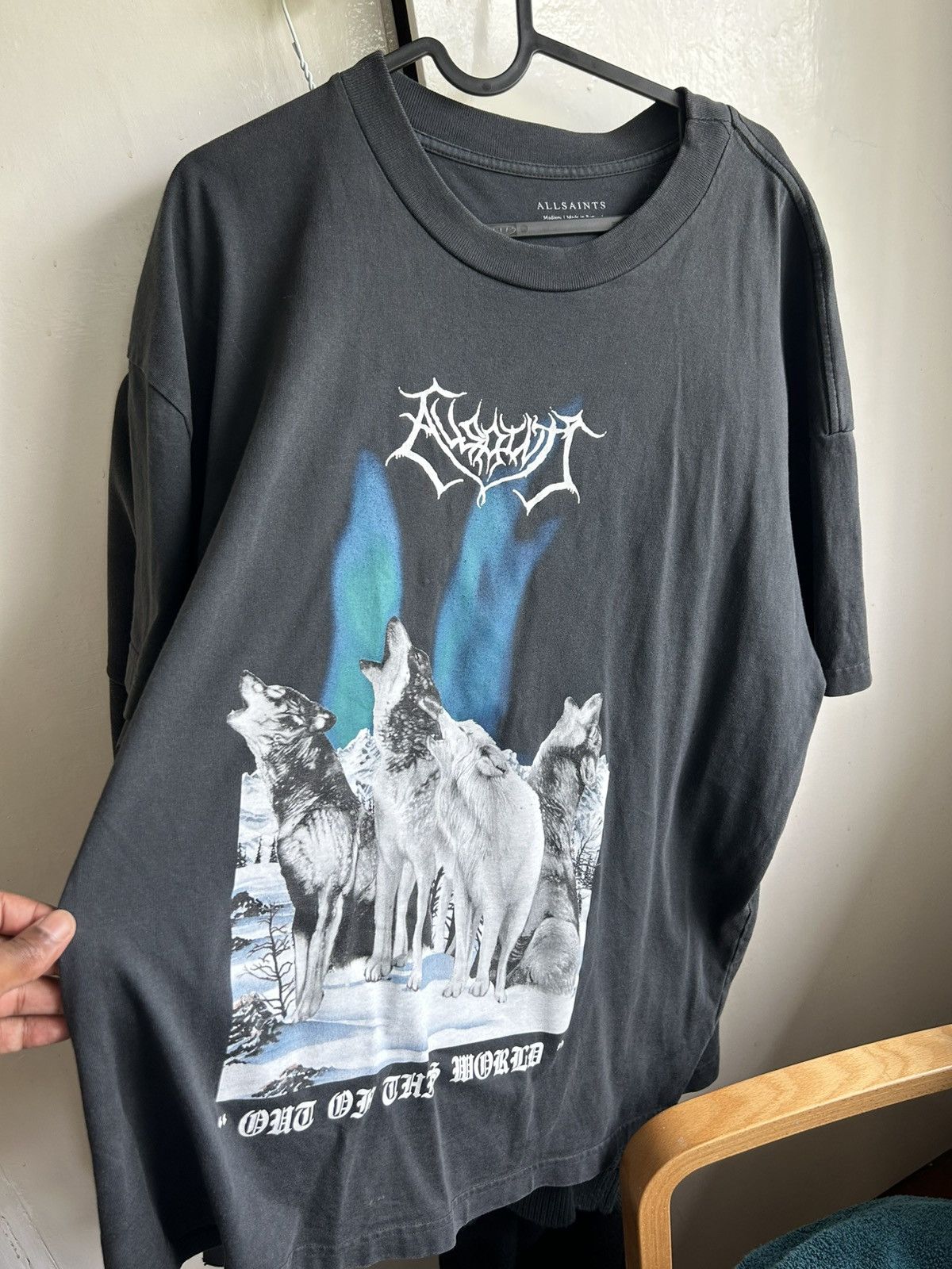 Allsaints Charcoal All saints oversized T shirt Size US M / EU 48-50 / 2 - 1 Thumbnail